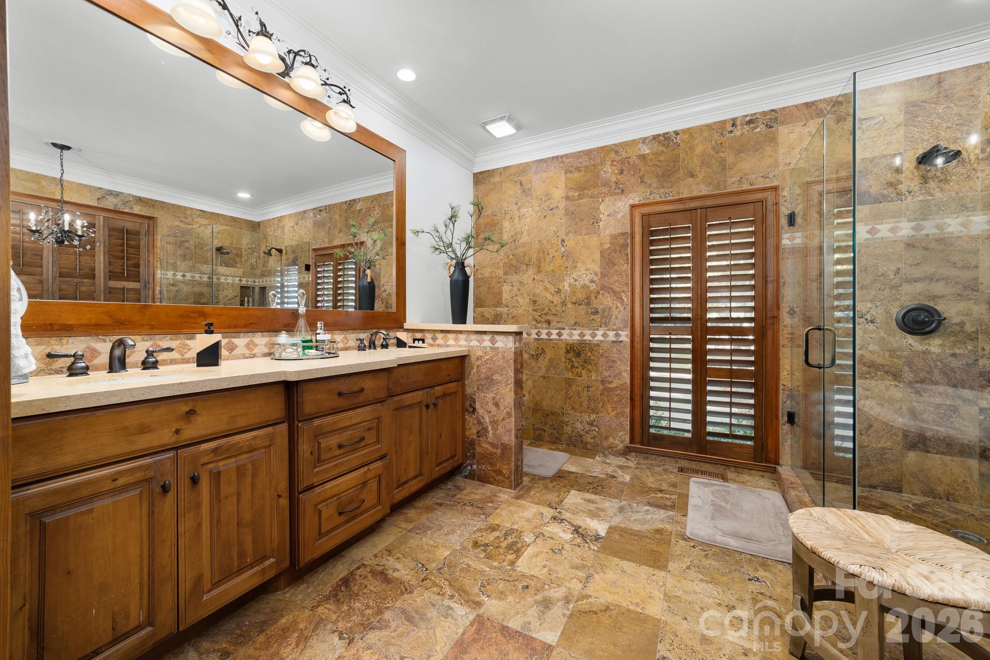 dual sinks and glass shower - 21300 Blakely Shores Drive, Cornelius