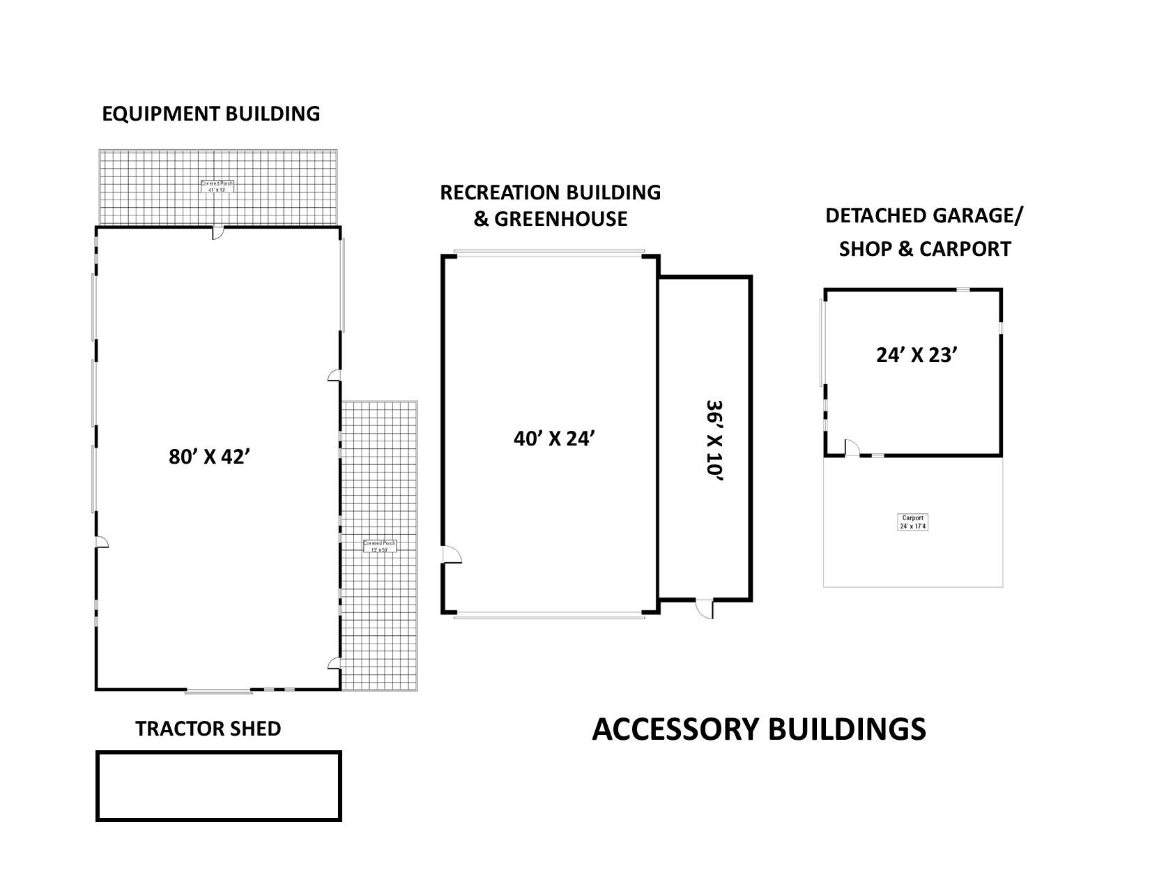 Accessory building floorplans - 1260 Beaver Island Trail Road, Walnut Cove