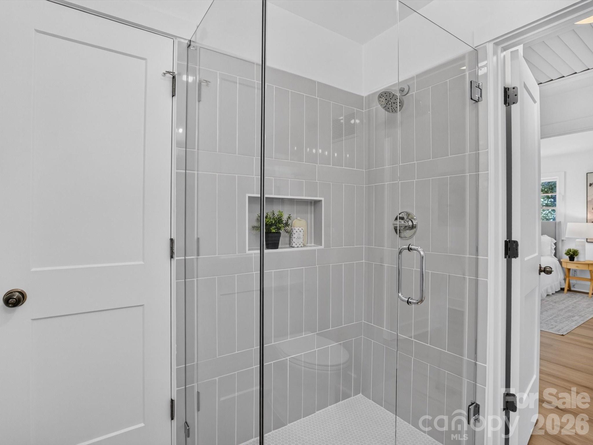 Sleek tile in all 3 bathrooms - 2532 Sam Newell Road, Matthews