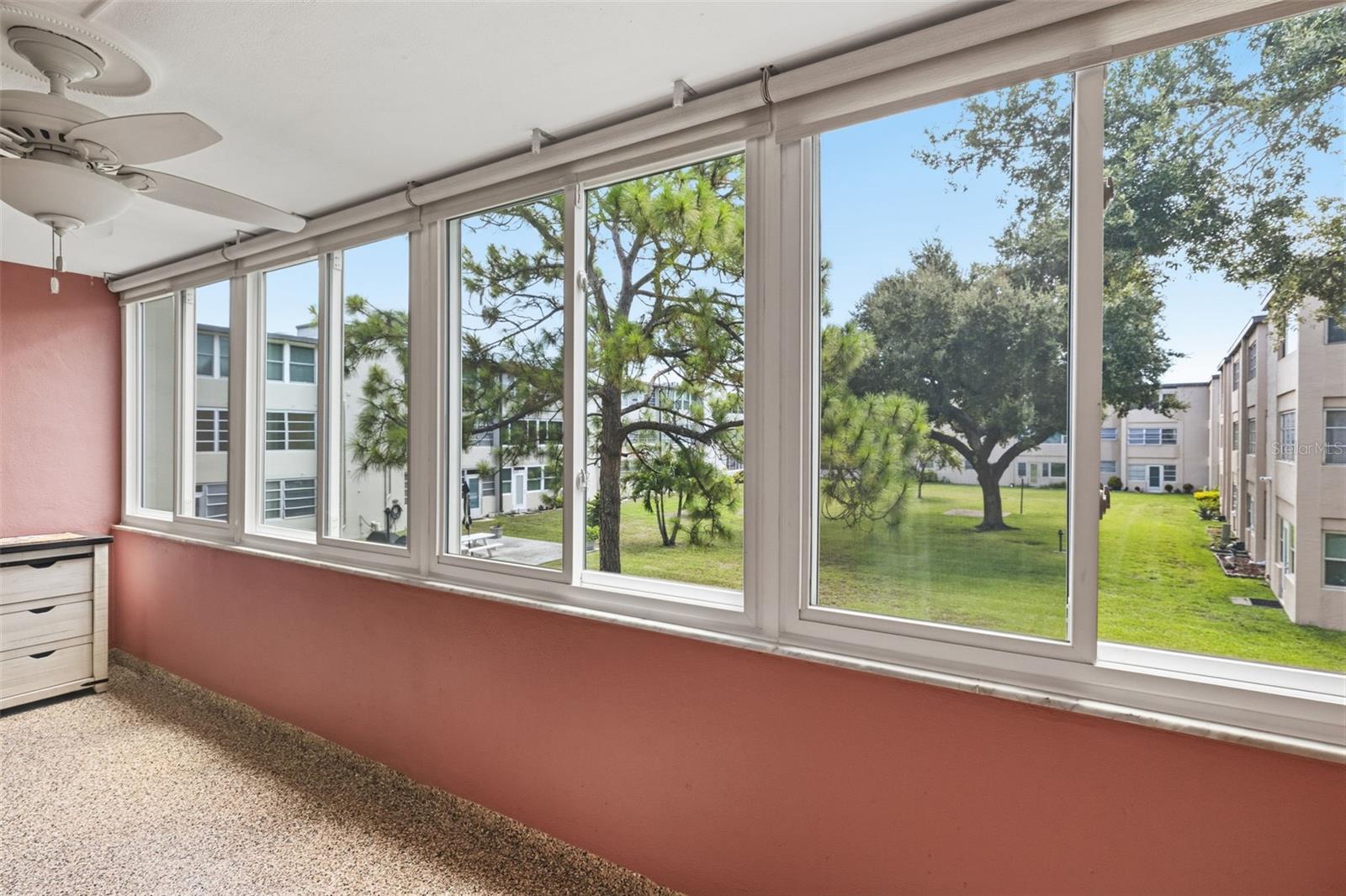 Great View of Nature Through Impact Windows In Florida Room. - 9940 47TH AVE N #216, ST PETERSBURG