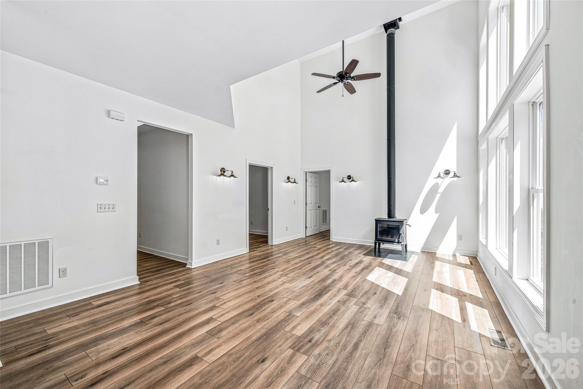 Open light-filled main living area - 820 Merrills Cove Road, Asheville