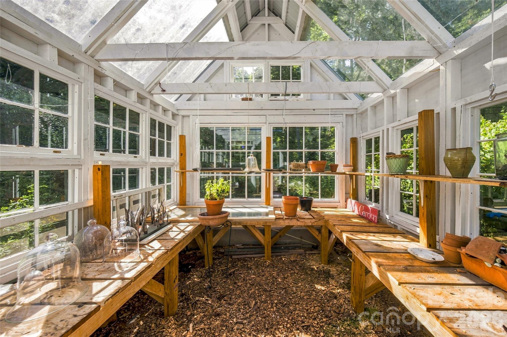 Inside the charming greenhouse - 820 Merrills Cove Road, Asheville