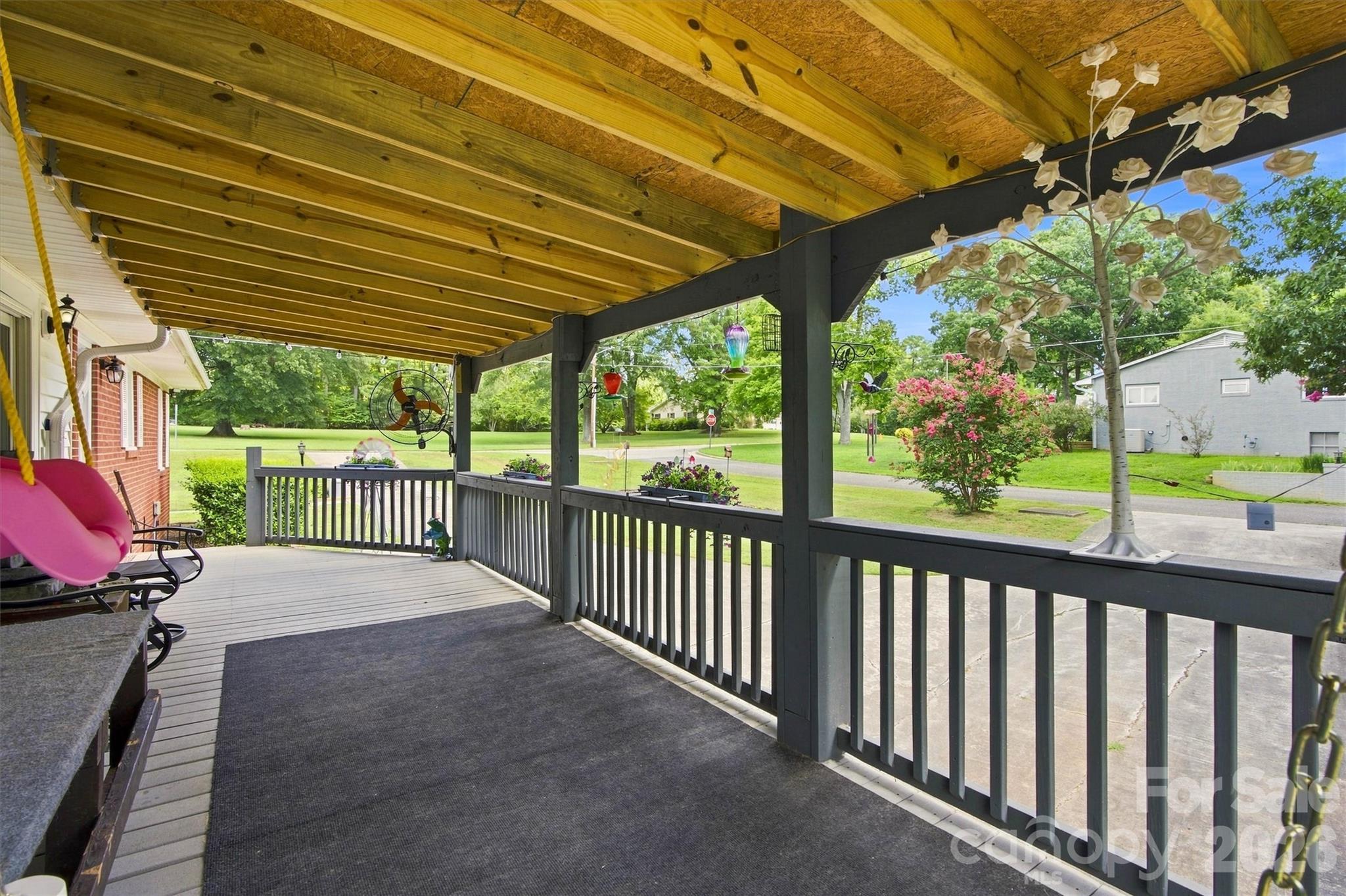 Wonderful large covered deck. - 148 Era Street, Troutman
