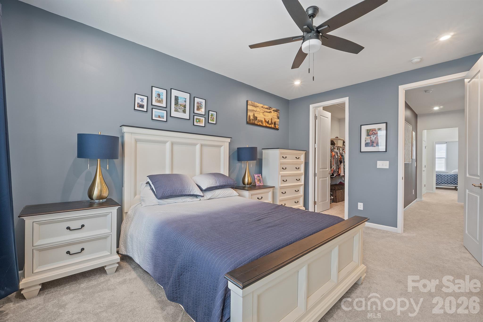 Primary bedroom with large walk in closet - 6161 Pierce Lane, Kannapolis