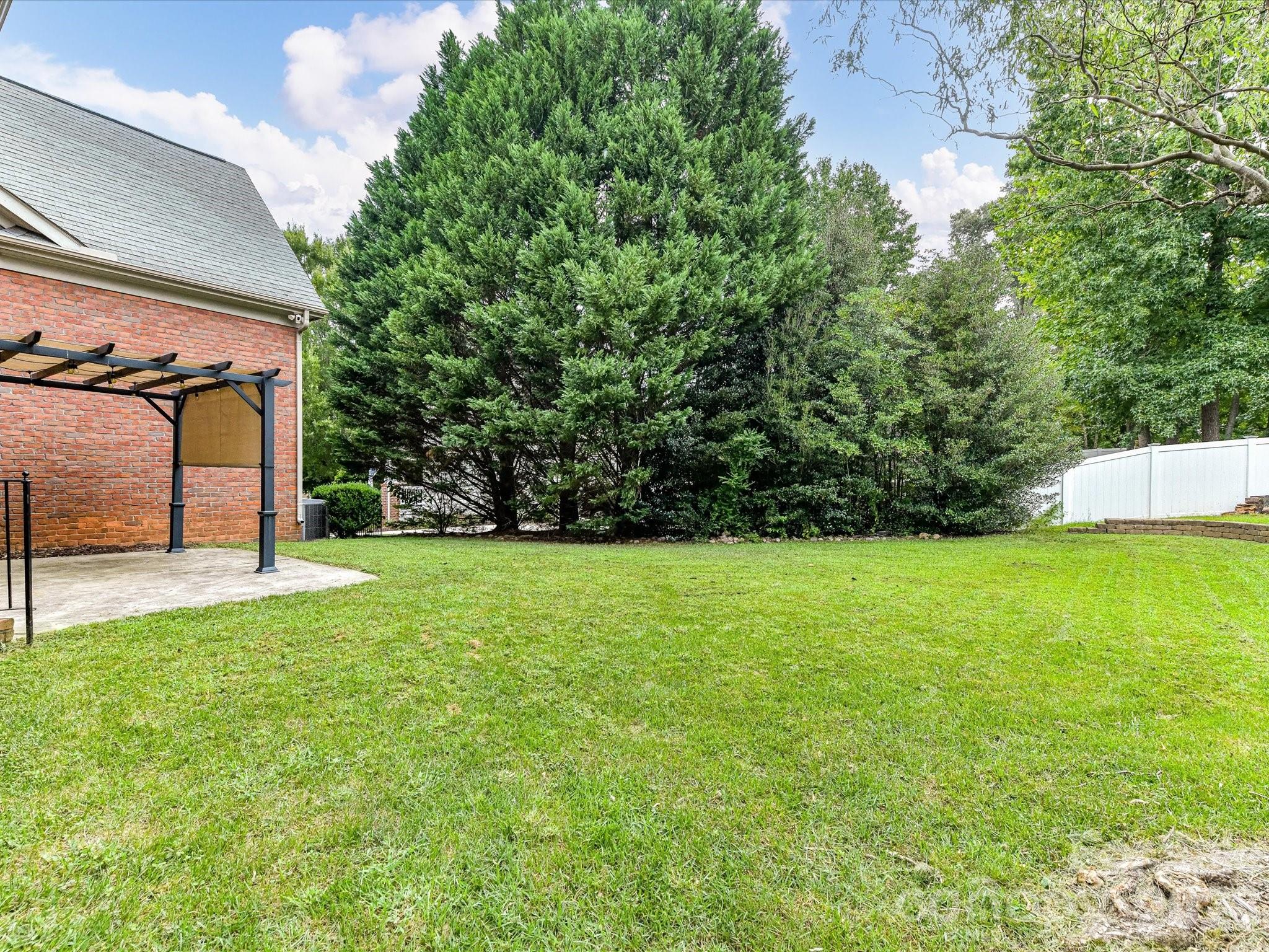 Spacious backyard with mature landscaping offers plenty of room for outdoor recreation, entertaining, or gardening. - 11203 Warfield Avenue, Huntersville