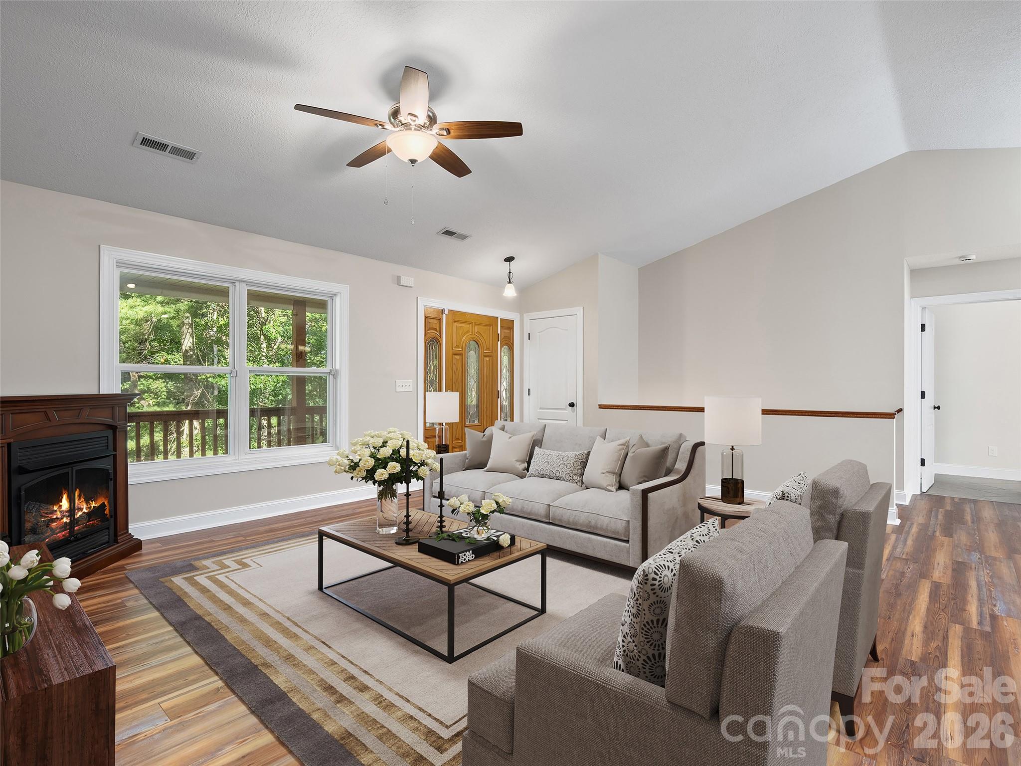 Virtually Staged Living Area - 11 Tahchee Trail, Fletcher