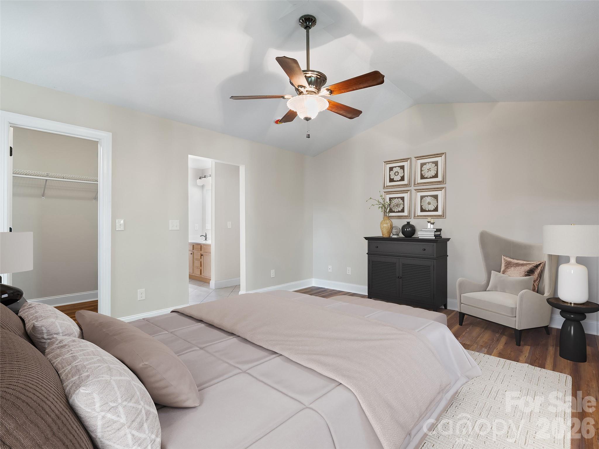 Virtually Staged Primary Bedroom - 11 Tahchee Trail, Fletcher