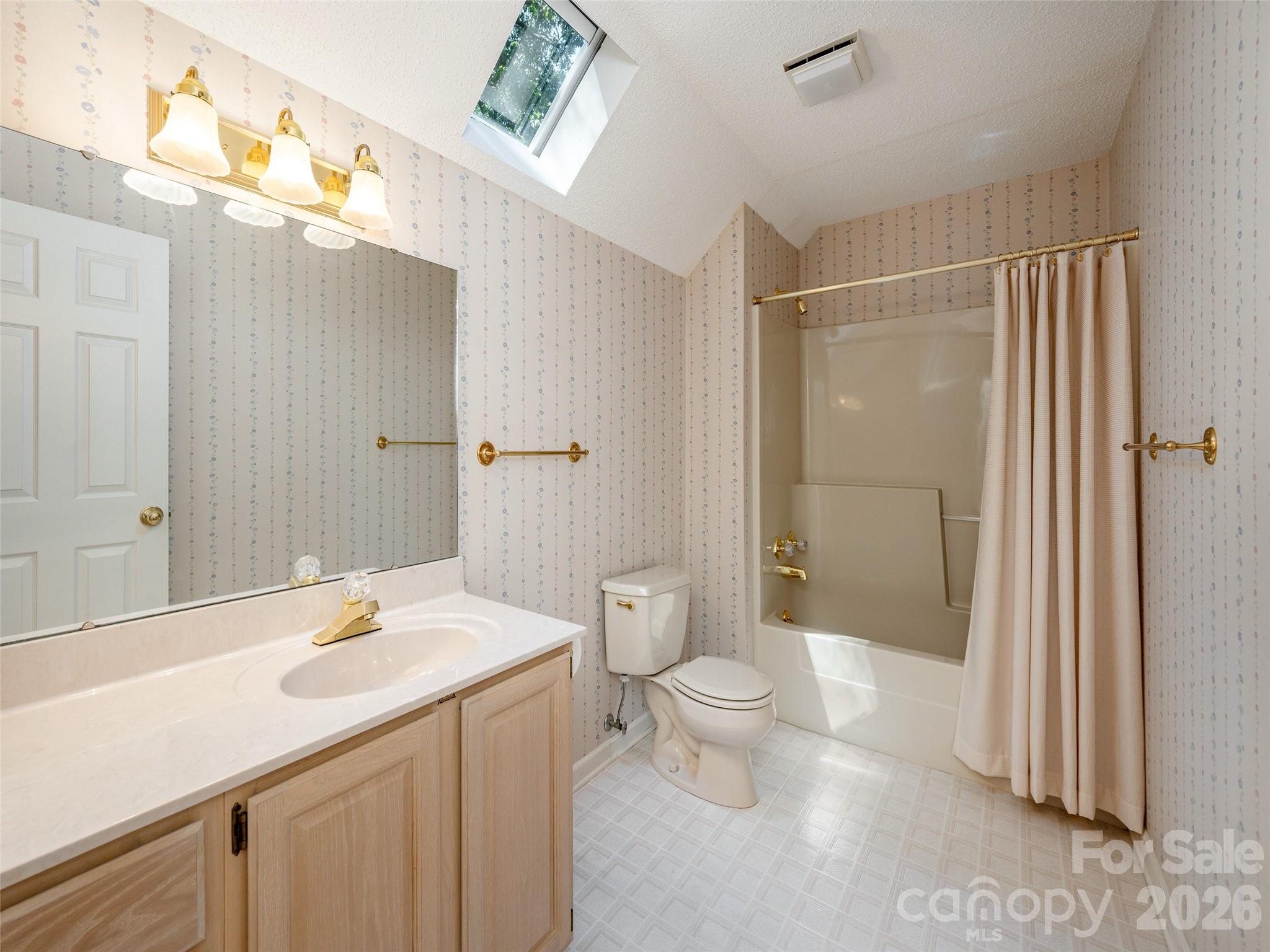 Upstairs Bath with Skylight - 15 Glen Crest Drive, Arden