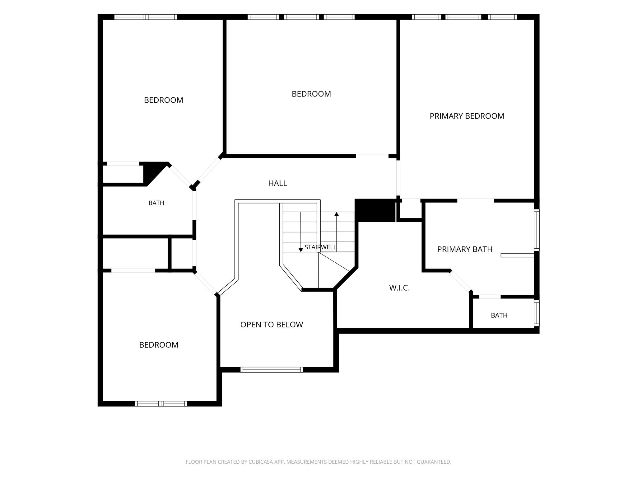 Second-floor plan features the primary suite with a spacious ensuite bath and oversized walk-in closet, two secondary bedrooms with a shared full bath, and a separate bonus room - 10345 Scotland Avenue, Indian Land