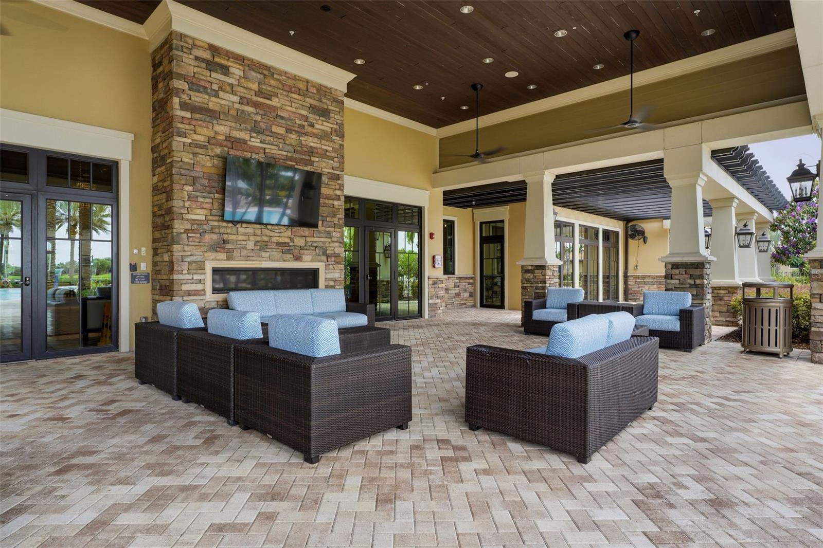 Clubhouse patio - 6839 CHESTER TRL, BRADENTON