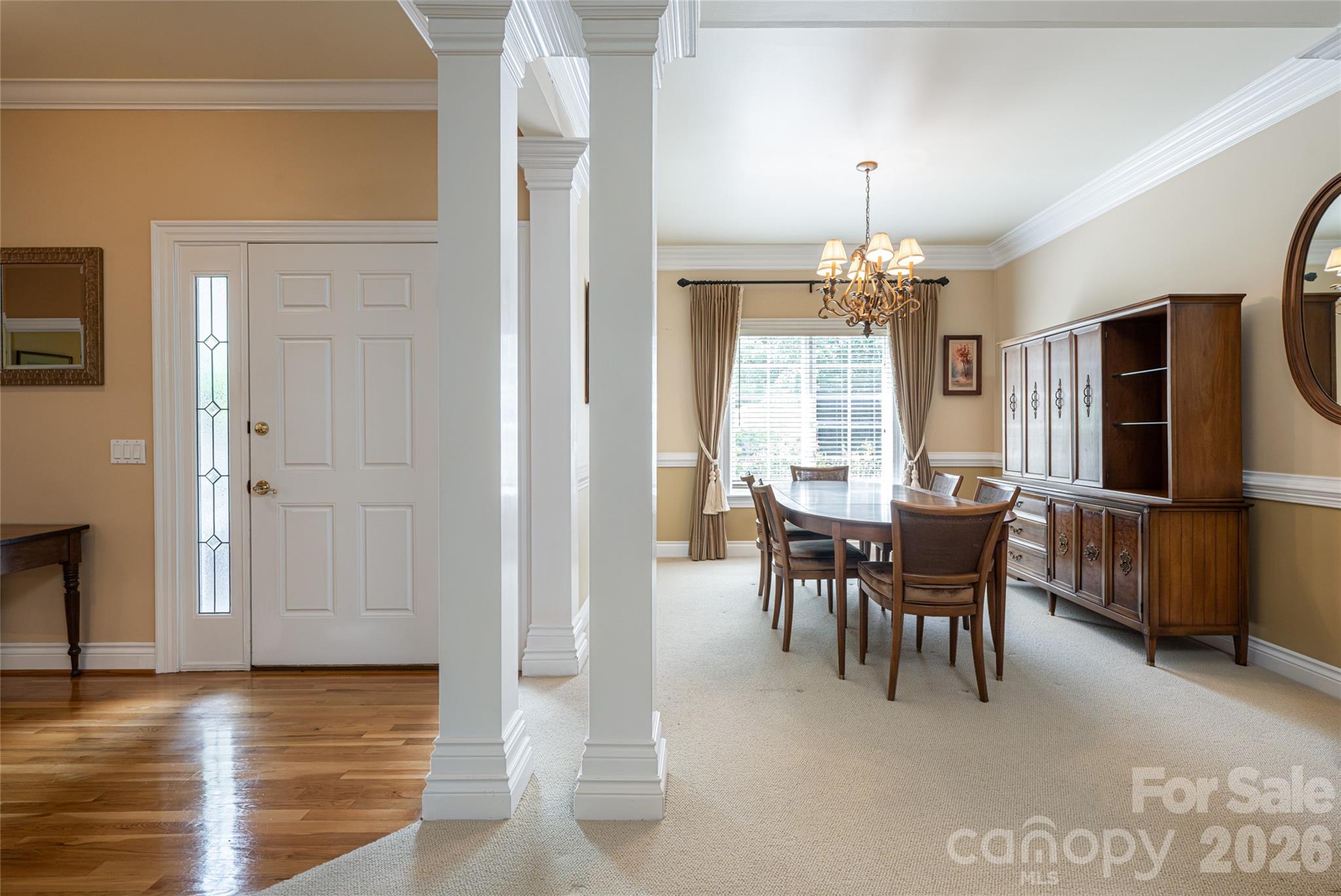 Living Room view into Dining Room - 8 Clovelly Way, Asheville