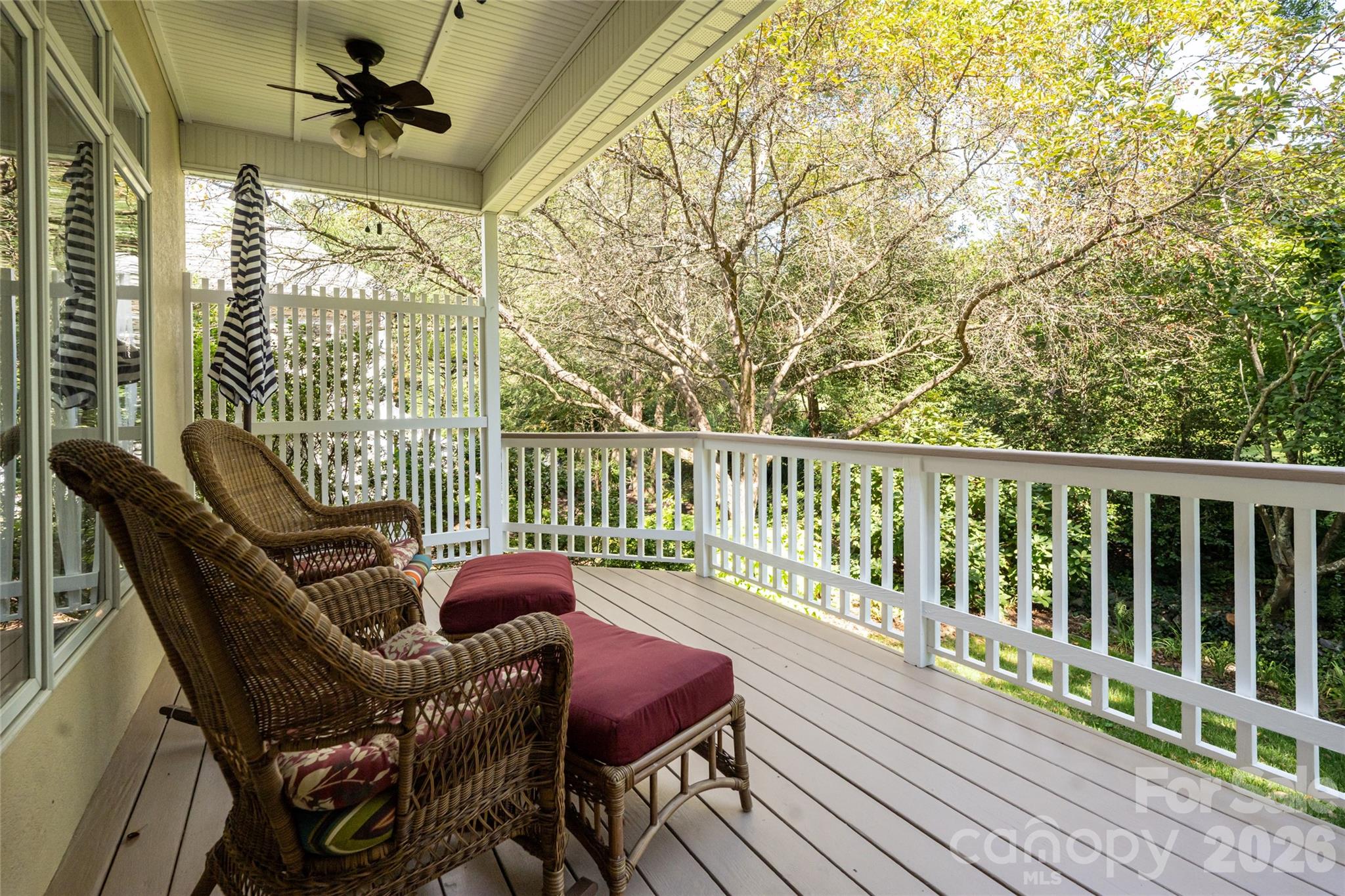 Serene back deck - 8 Clovelly Way, Asheville
