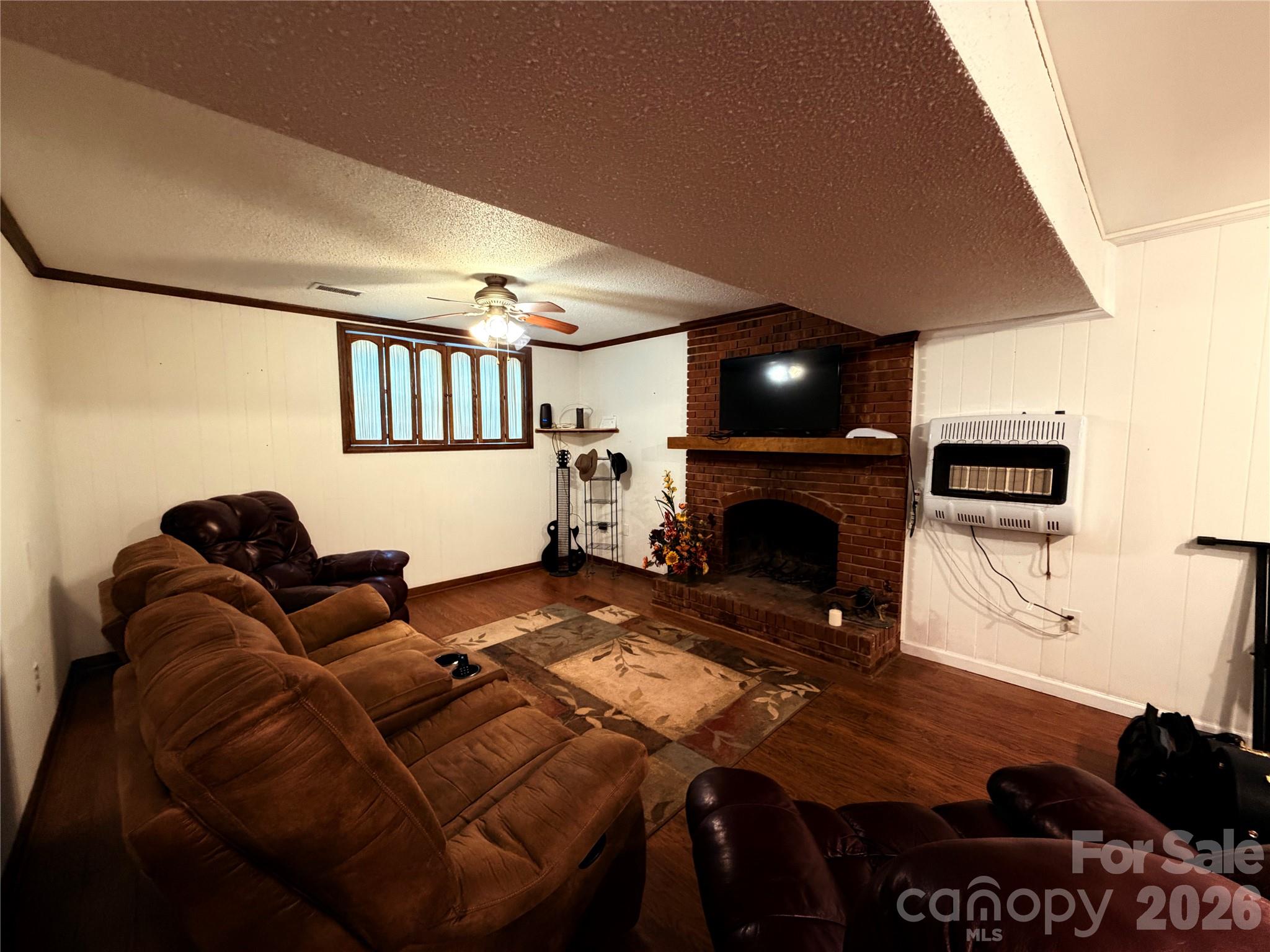 Downstairs Den/Family Room with Fireplace - 1000 Beaumont Poplar Street, North Wilkesboro