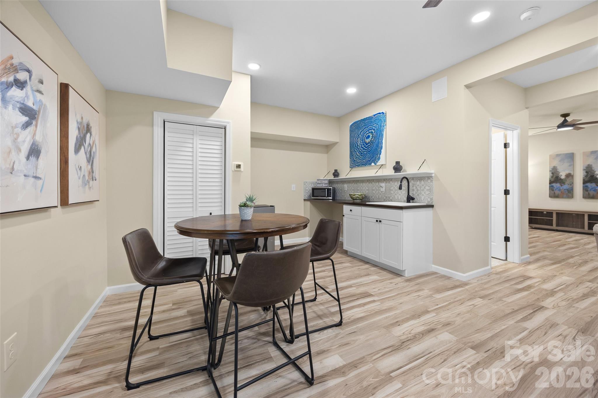 Kitchenette area in fully finished walk-out basement - 2209 Trading Ford Drive, Waxhaw