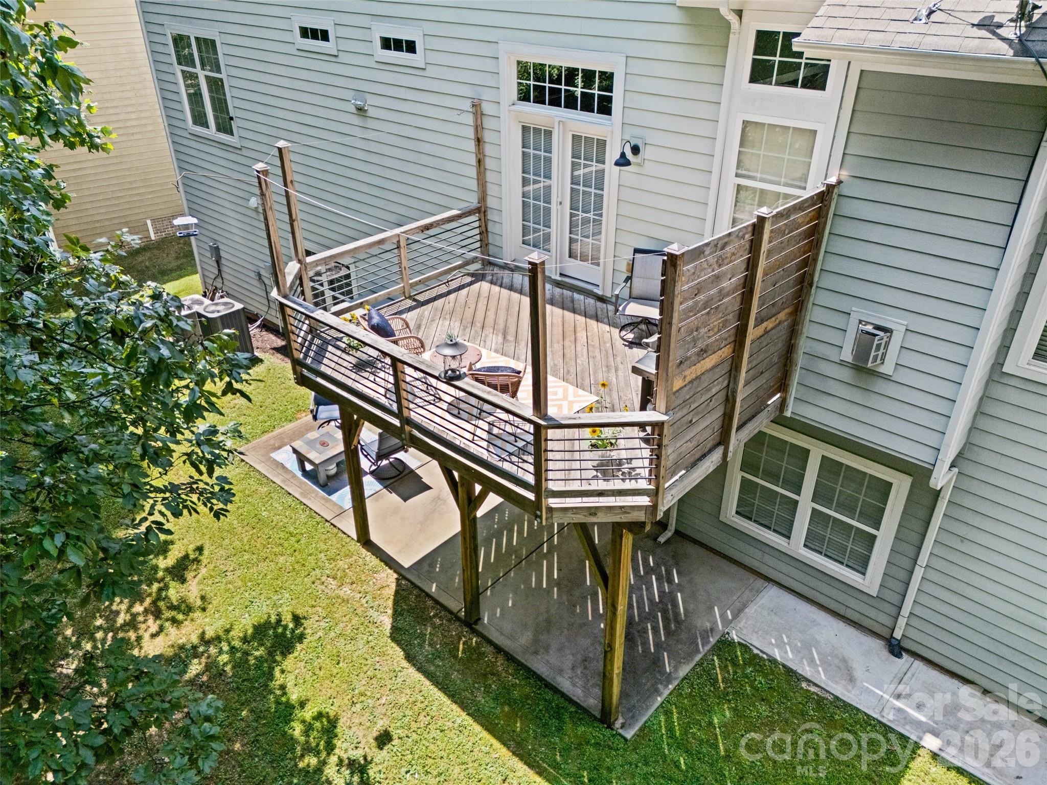 Deck and patio area in rear of home - 2209 Trading Ford Drive, Waxhaw