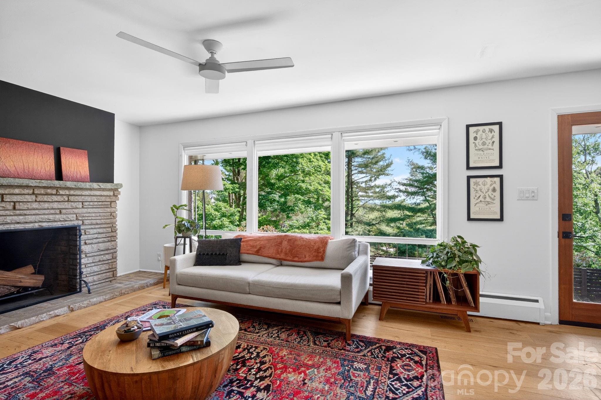 Light pouring into living room - 301 Stratford Road, Asheville