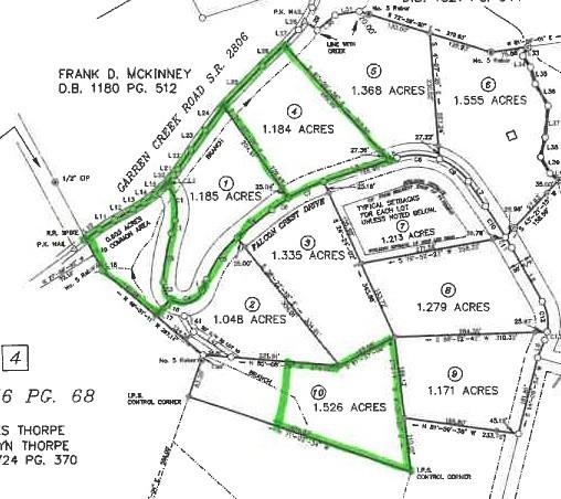 4 lots in Phase 1, the Portion of Lot 10 is landlocked - 7 Falcon Crest Drive, Fairview