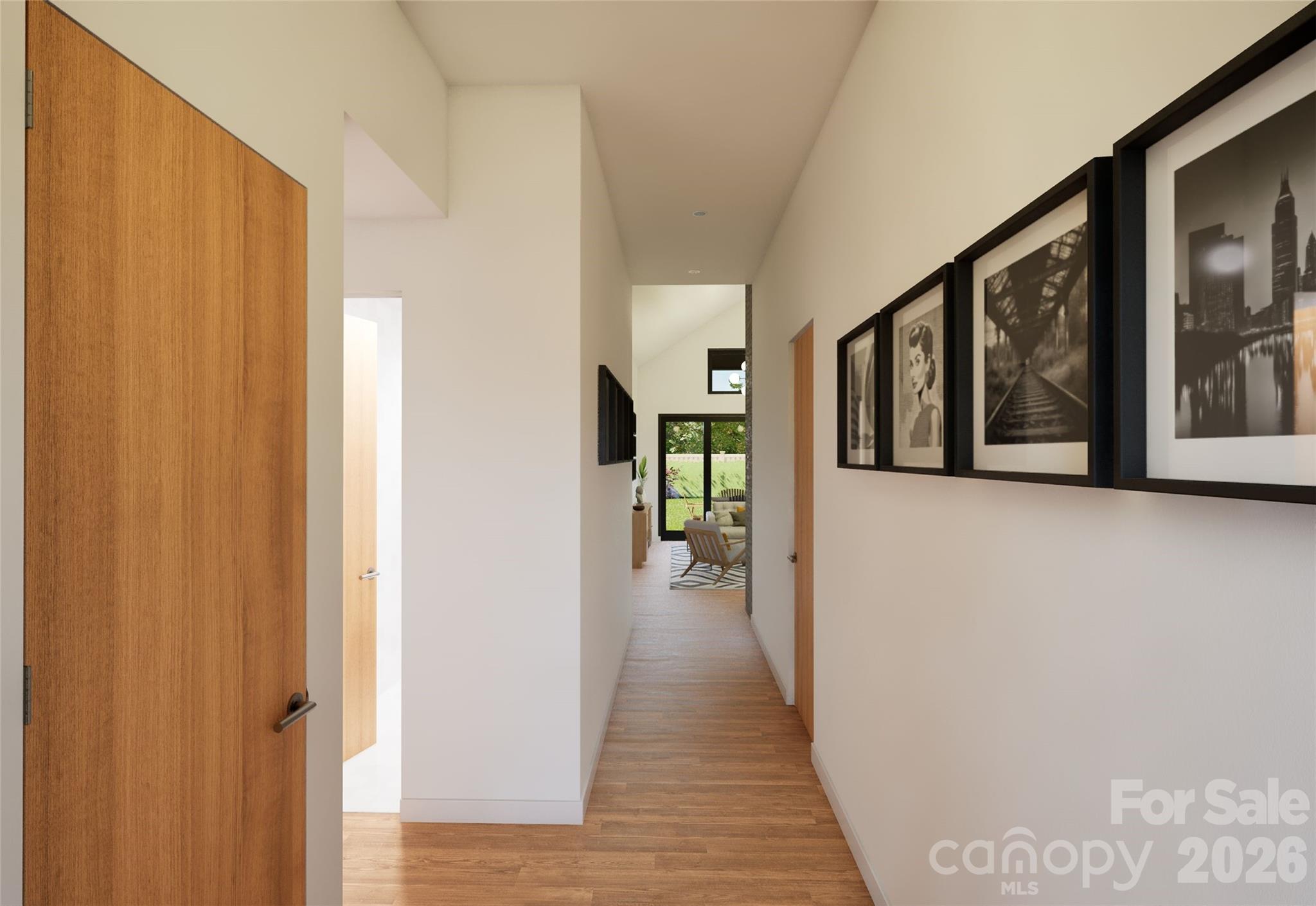 Hallway and built-in storage – Rendering courtesy of Alan Mascord Design Associates - 107 Catatoga Trail, Marion