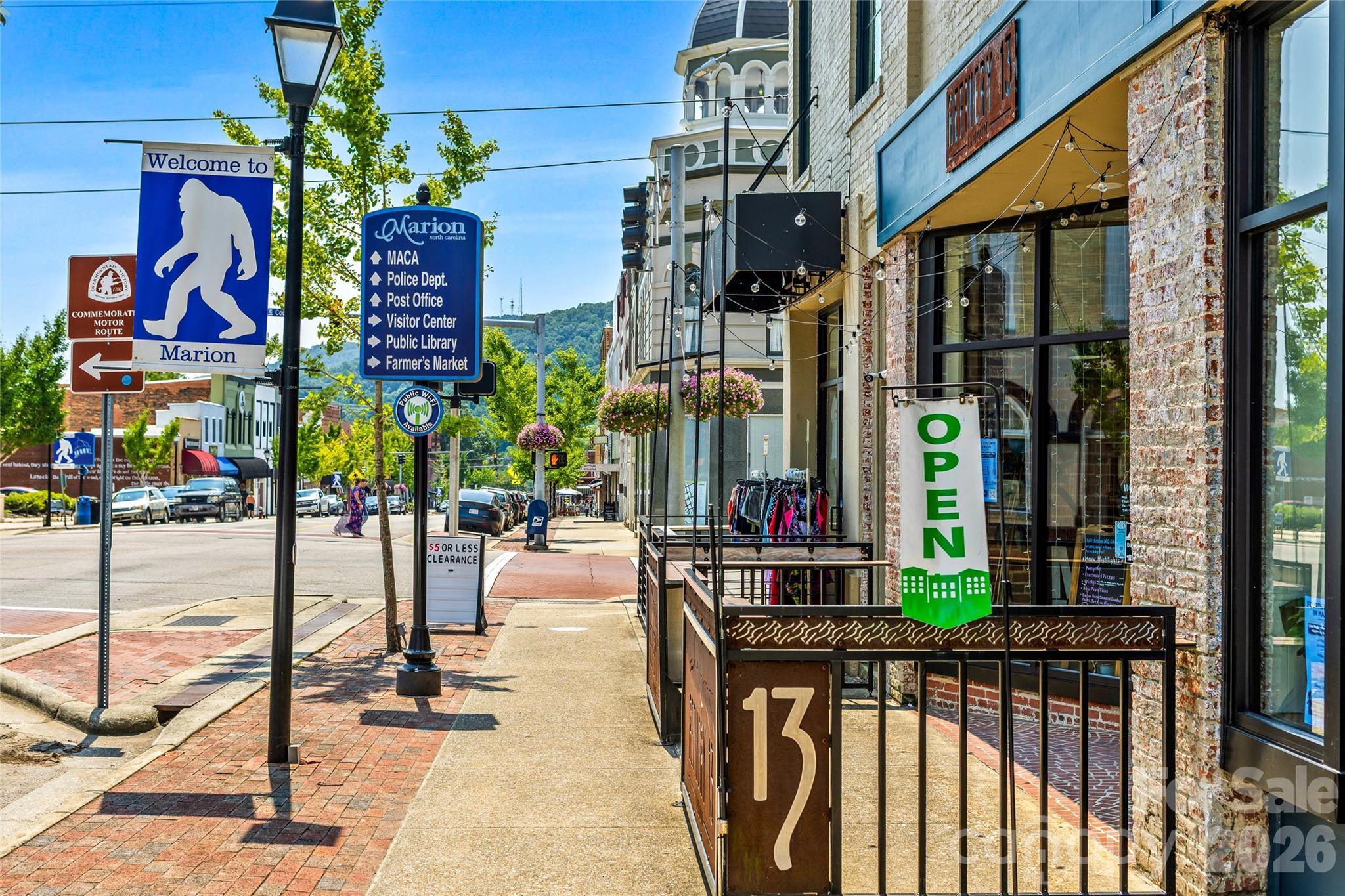 Nearby shops and dining in downtown Marion - 107 Catatoga Trail, Marion