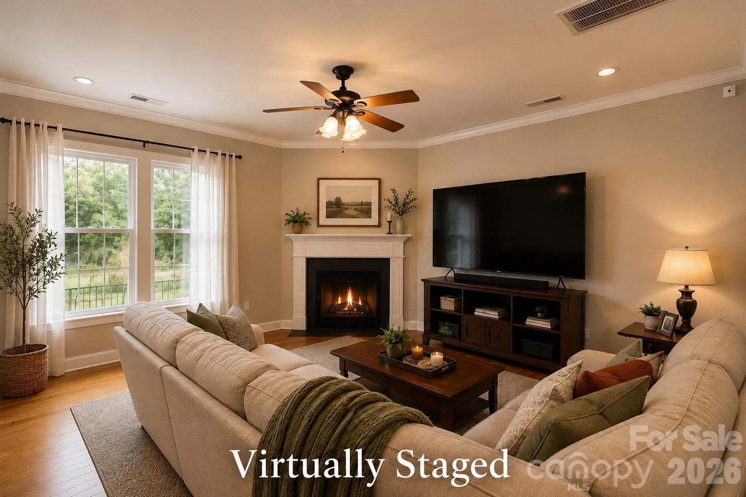 Wonderful potential for this cozy living room space. - 3586 Larkhaven Avenue SW, Concord