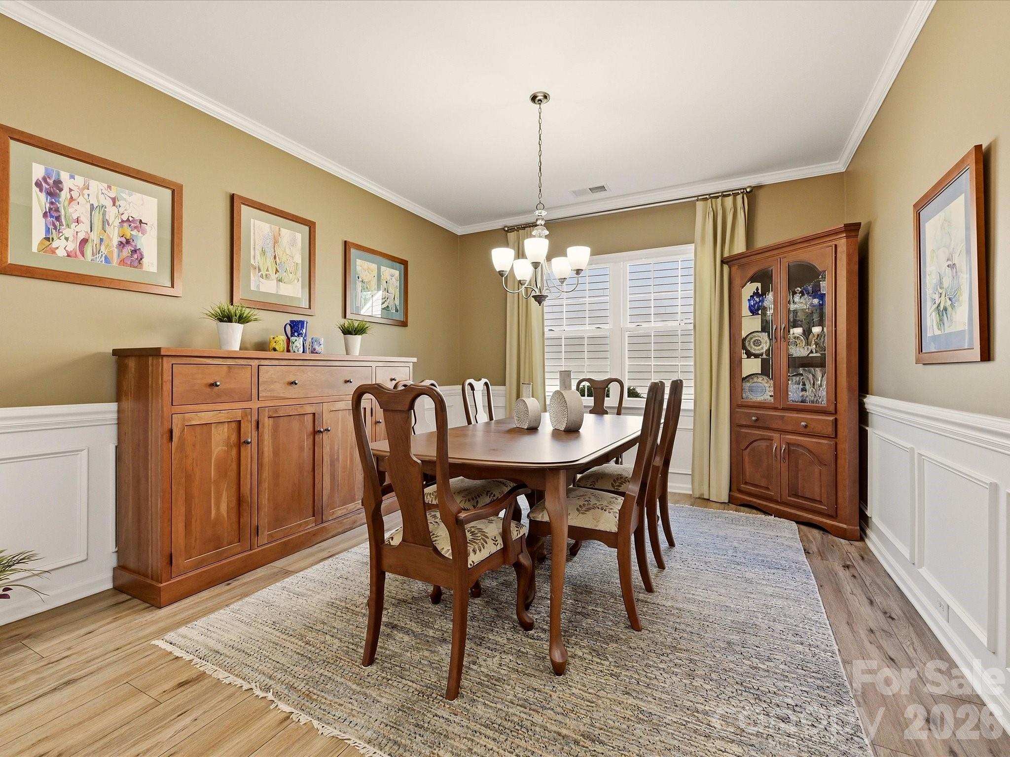 Separate Dining Area or Flex Room enhanced with Moldings - 5060 Big Bend Drive, Lancaster