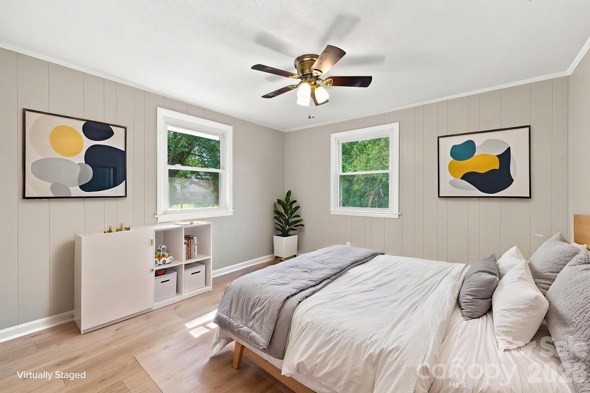 Bedroom 3 virtually staged - 1021 S Caldwell Avenue, Newton