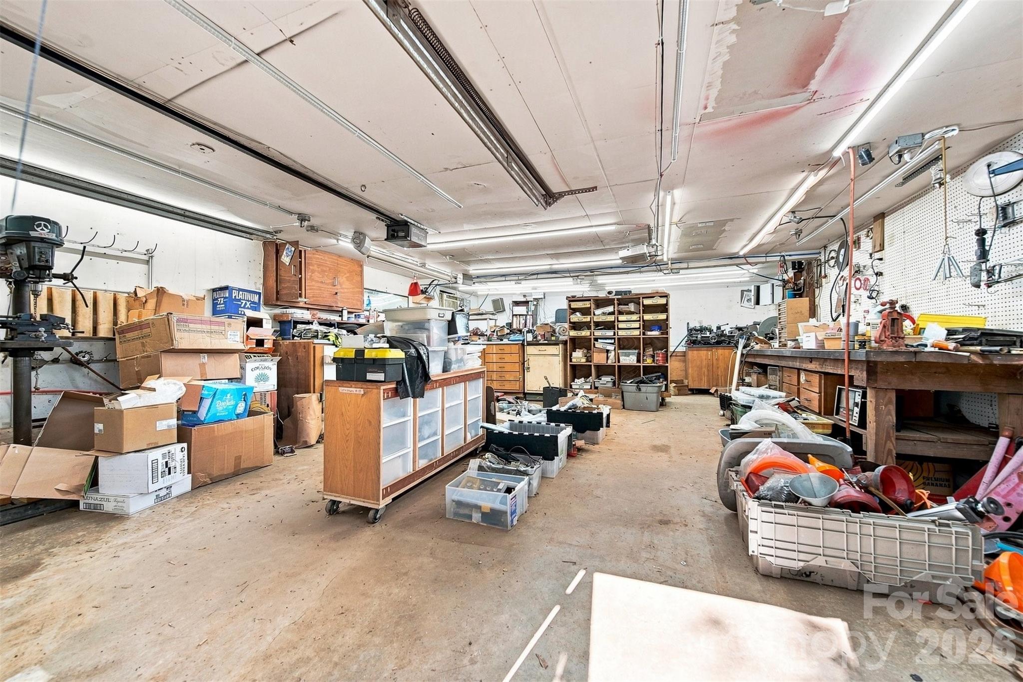 Interior of detached garage/shop - 1261 Davis Road, Lincolnton