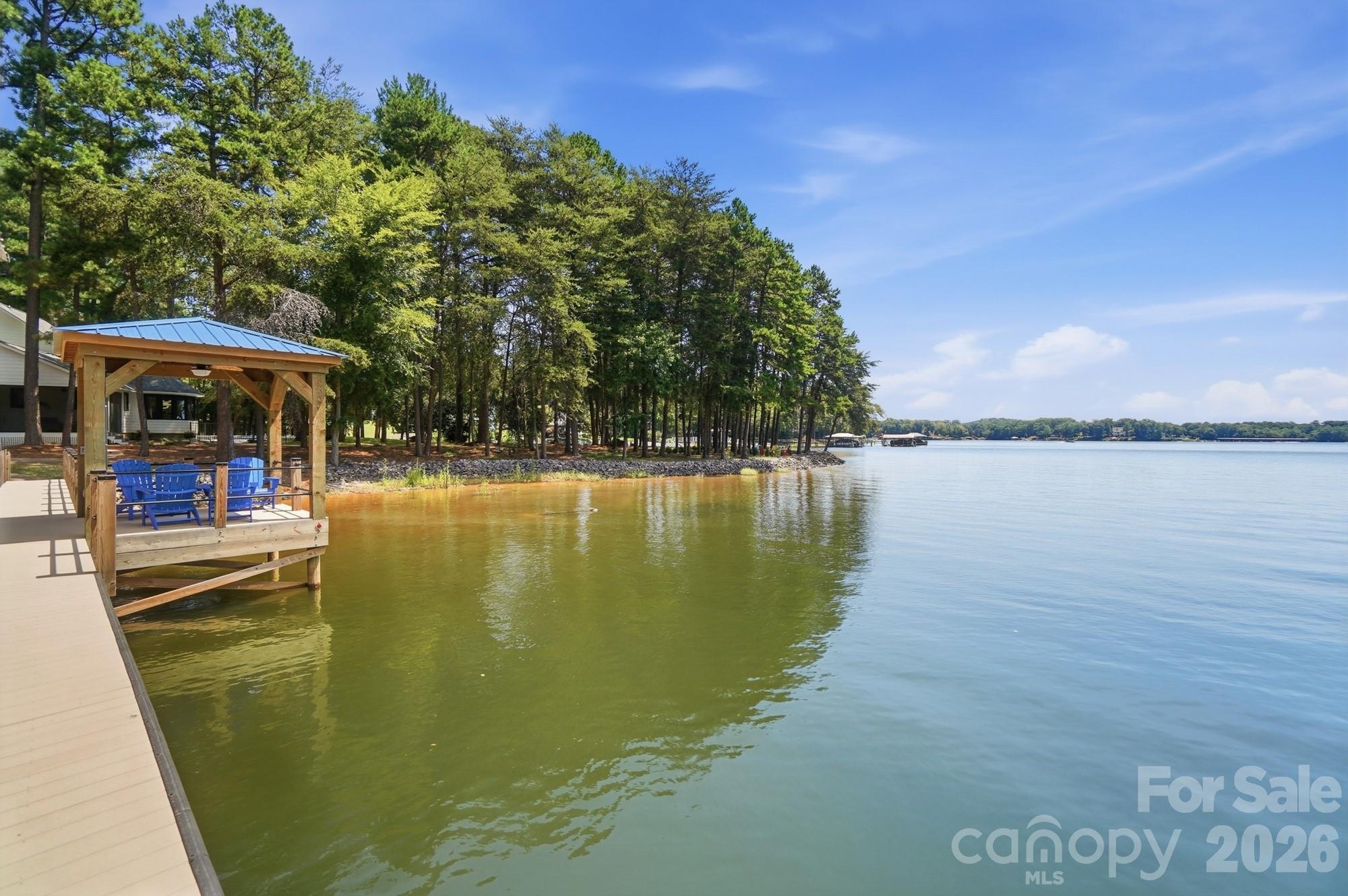 New dock with sitting area - 9265 Belle Pines Court, Sherrills Ford