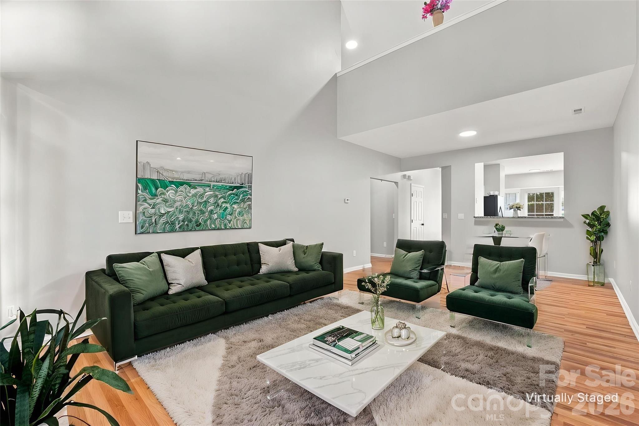 Virtually Staged Great Room - 121 Kase Court, Mooresville