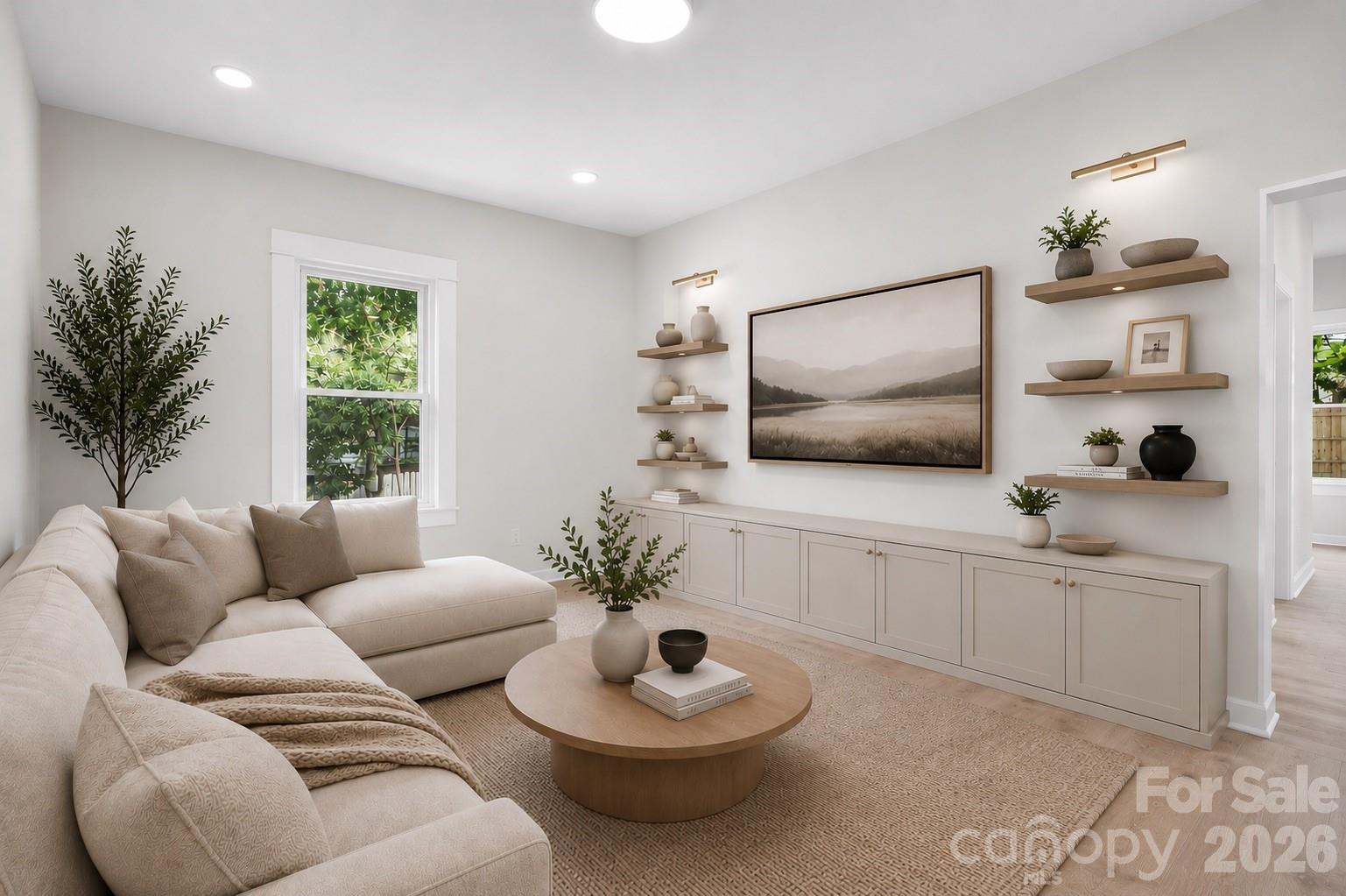 Living room. Virtually staged - 104 1st Avenue, China Grove