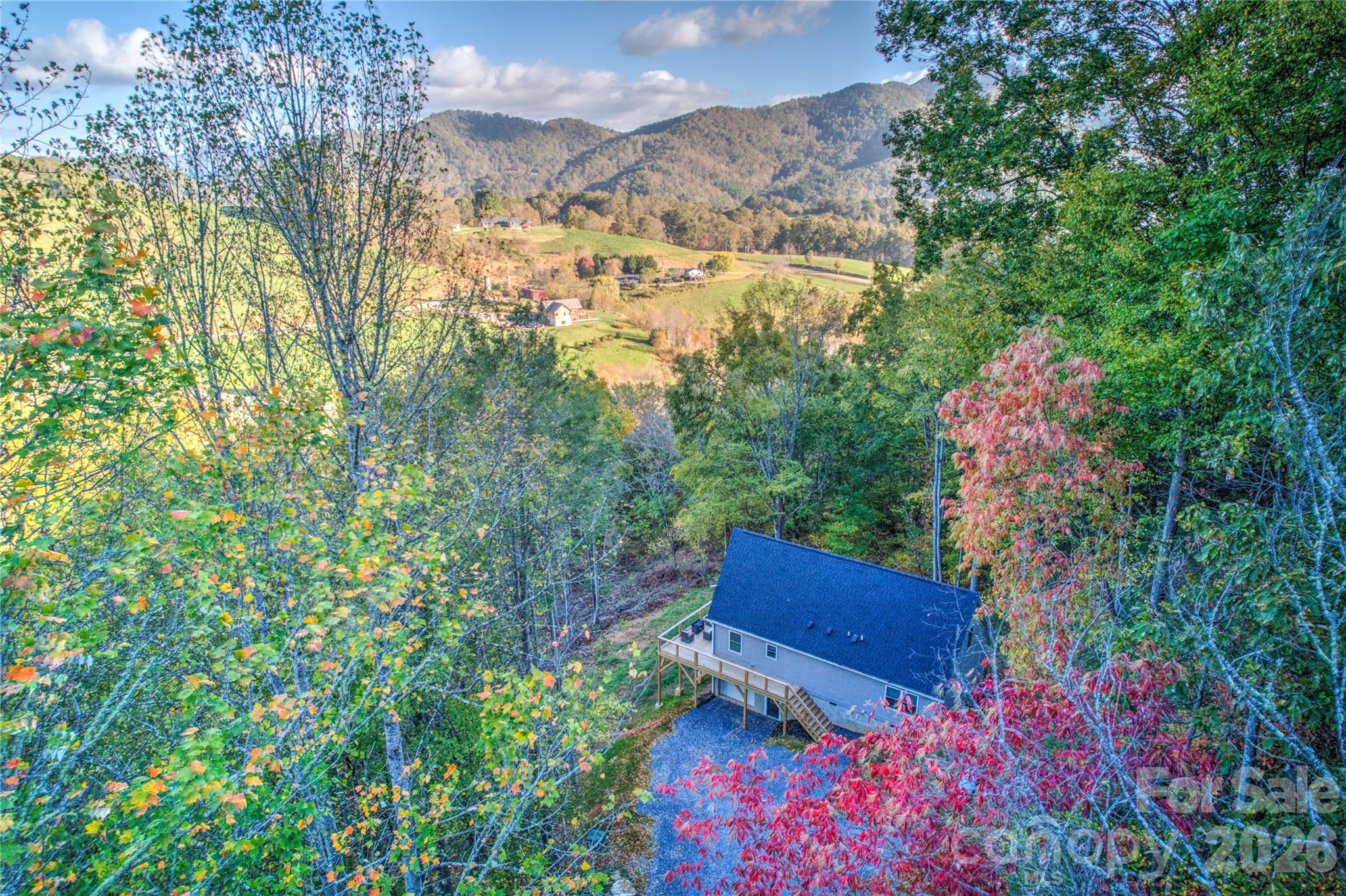 Drone shot - 145 Banjo Lane, Waynesville