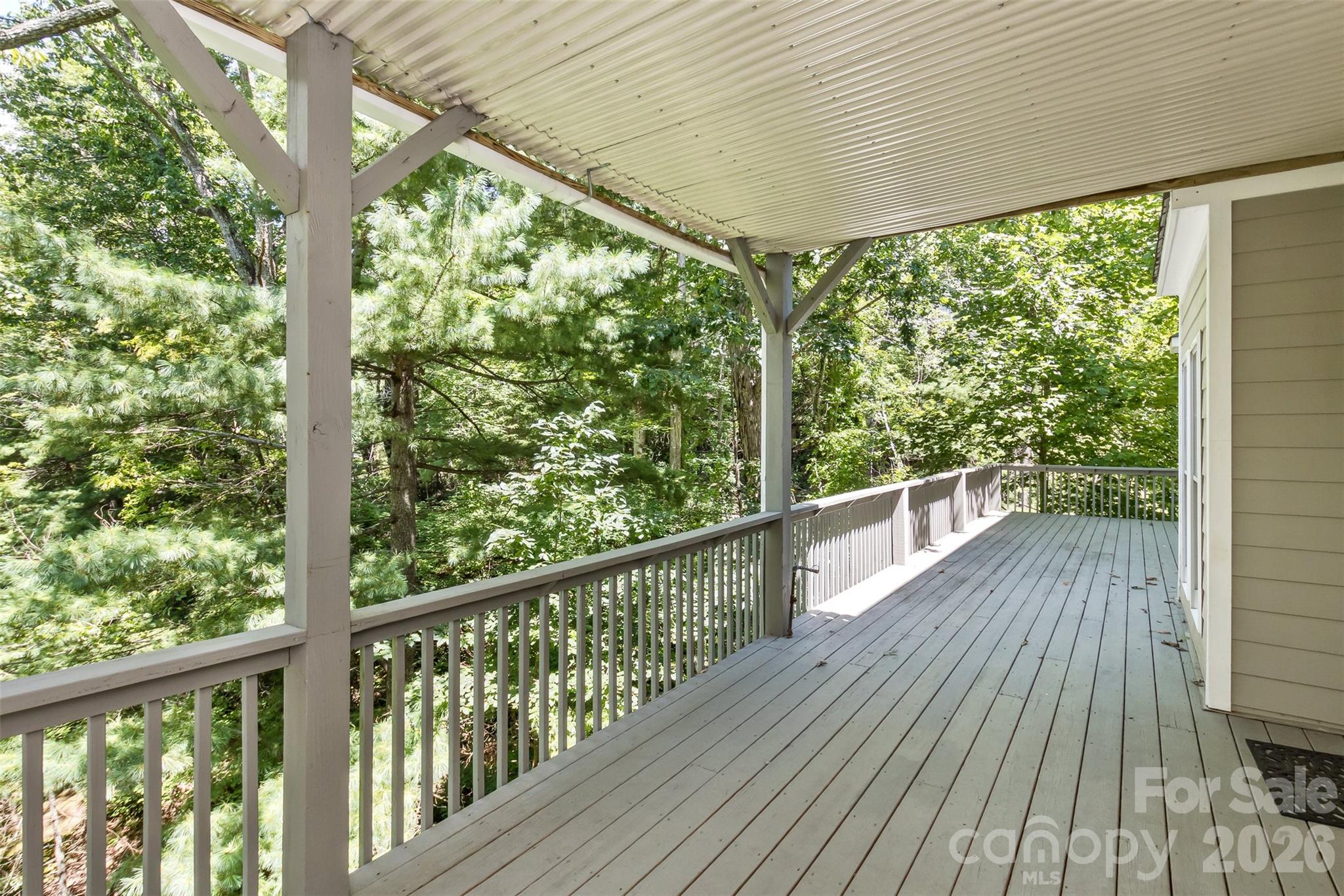 Partially Covered Deck off the living room - 113 Ballantree Drive, Asheville