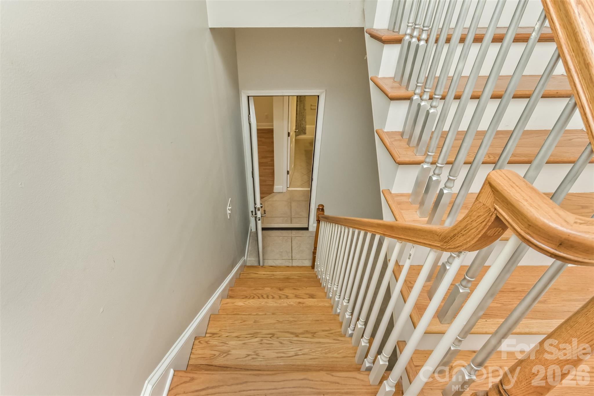 Stairs leading to Finished Basement - 113 Ballantree Drive, Asheville
