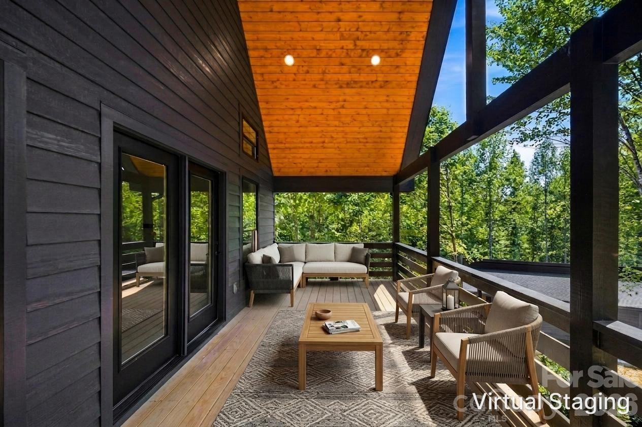 Expansive deck for outdoor living– virtually staged - 87 Catatoga Trail, Marion