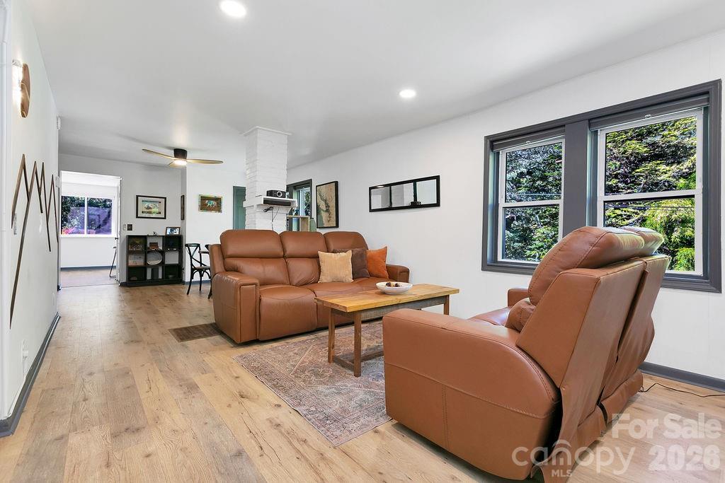Living Room to Dining Area - 354 King Road, Pisgah Forest
