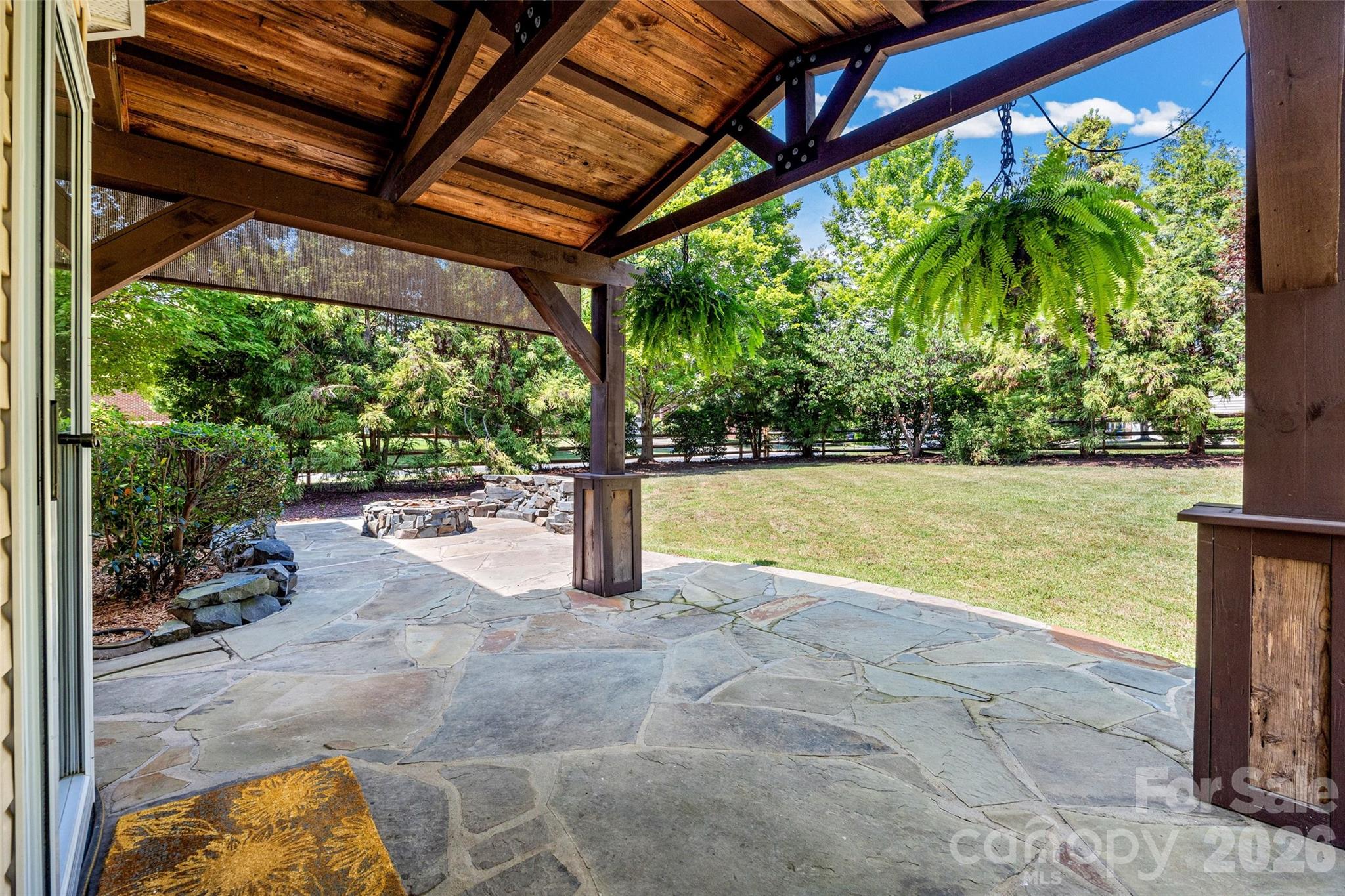 Covered Stone Patio - 9118 Spratt Lane, Waxhaw