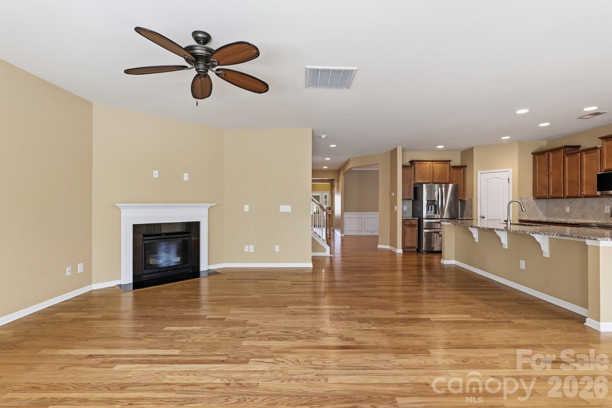 Open great room with gas fireplace - 4043 Perth Road, Indian Land