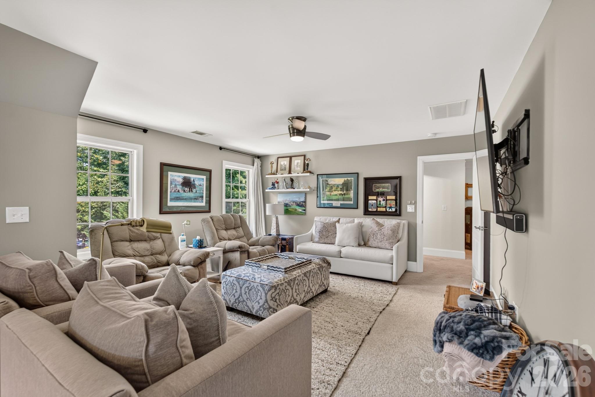 Expansive Bonus/Media Room - 725 Fawns Glen Place, Lake Wylie
