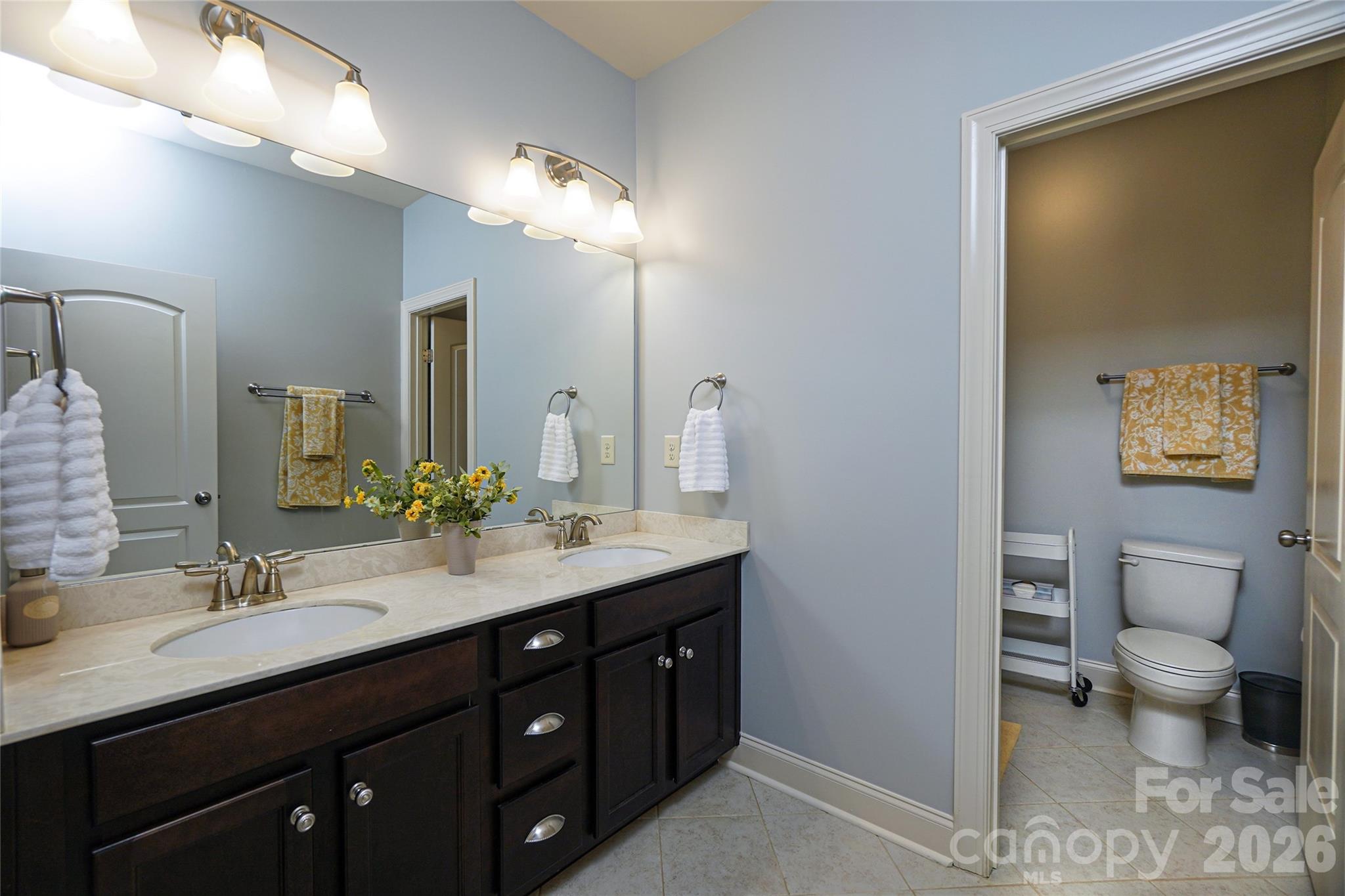 Guest Bath w Dual Sinks - 1300 Thessallian Lane, Indian Trail
