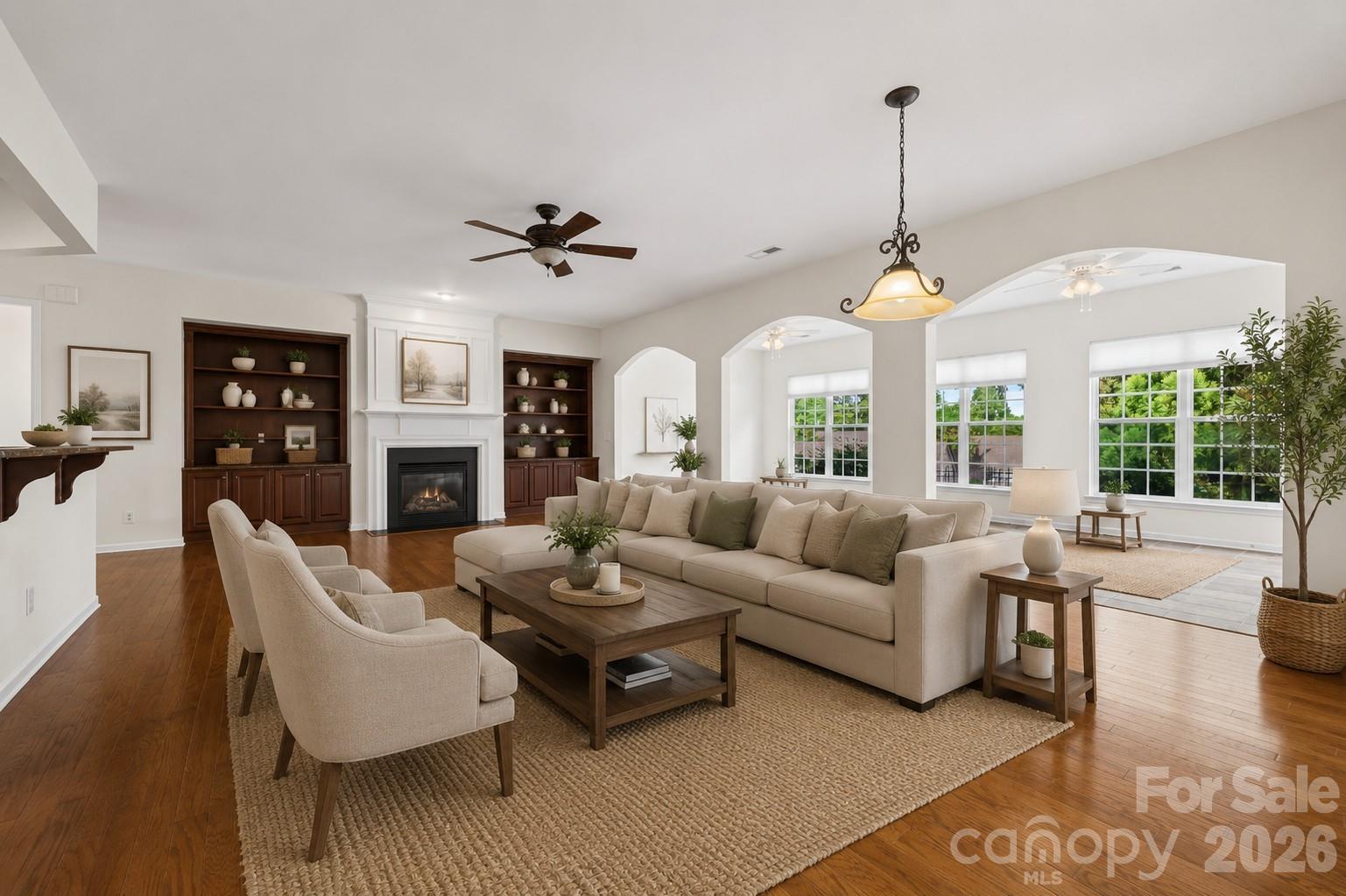 Built ins by gas fireplace - 37421 Mandrake Court, Indian Land