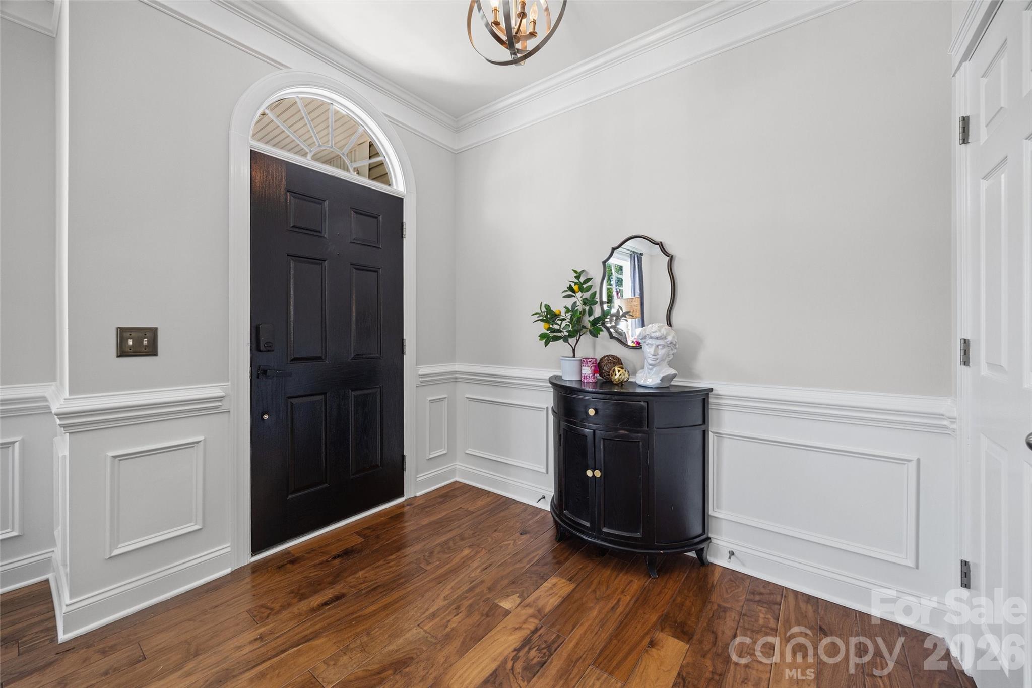 Lovely hard wood flooring at the entrance - 1037 Fleming Lane, Matthews