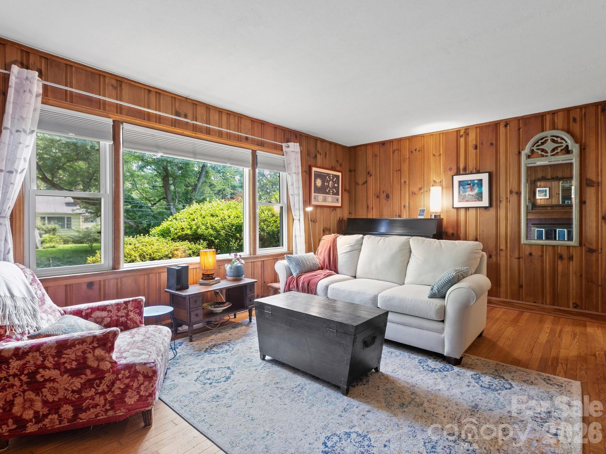 Large Picture Window with Two Flanking Windows for Spring/Fall Airflow - 28 Arthur Road, Asheville