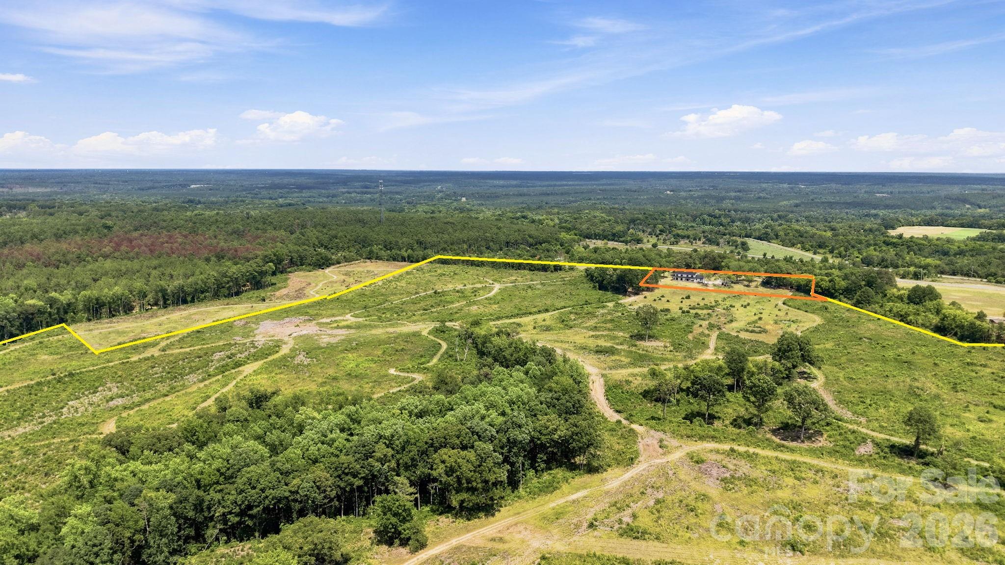 5.4+/- acre homesite outlined in orange can be purchased for an additional price. All property lines are approximate. - 01 Old Cheraw Highway, Rockingham
