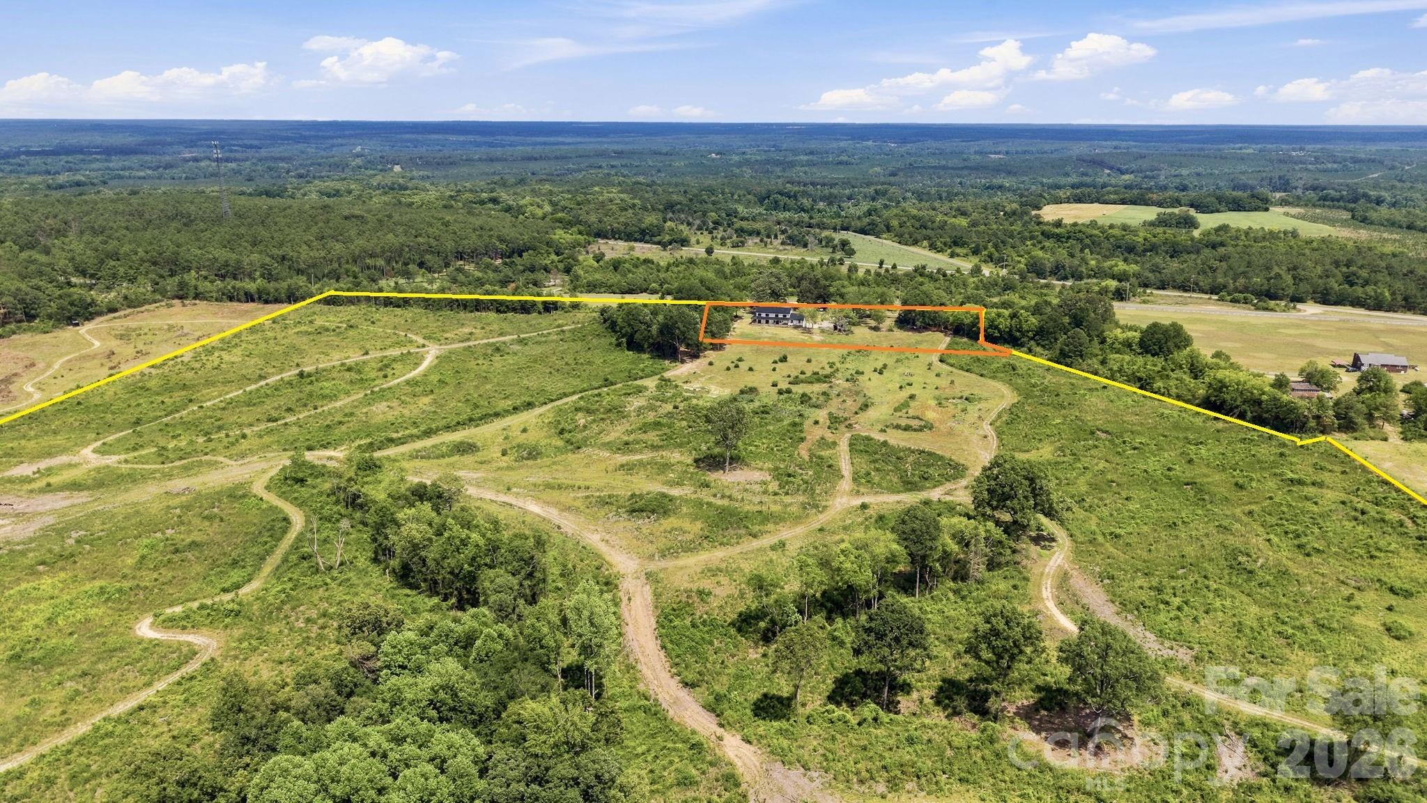 5.4+/- acre homesite outlined in orange can be purchased for an additional price. All property lines are approximate. - 01 Old Cheraw Highway, Rockingham