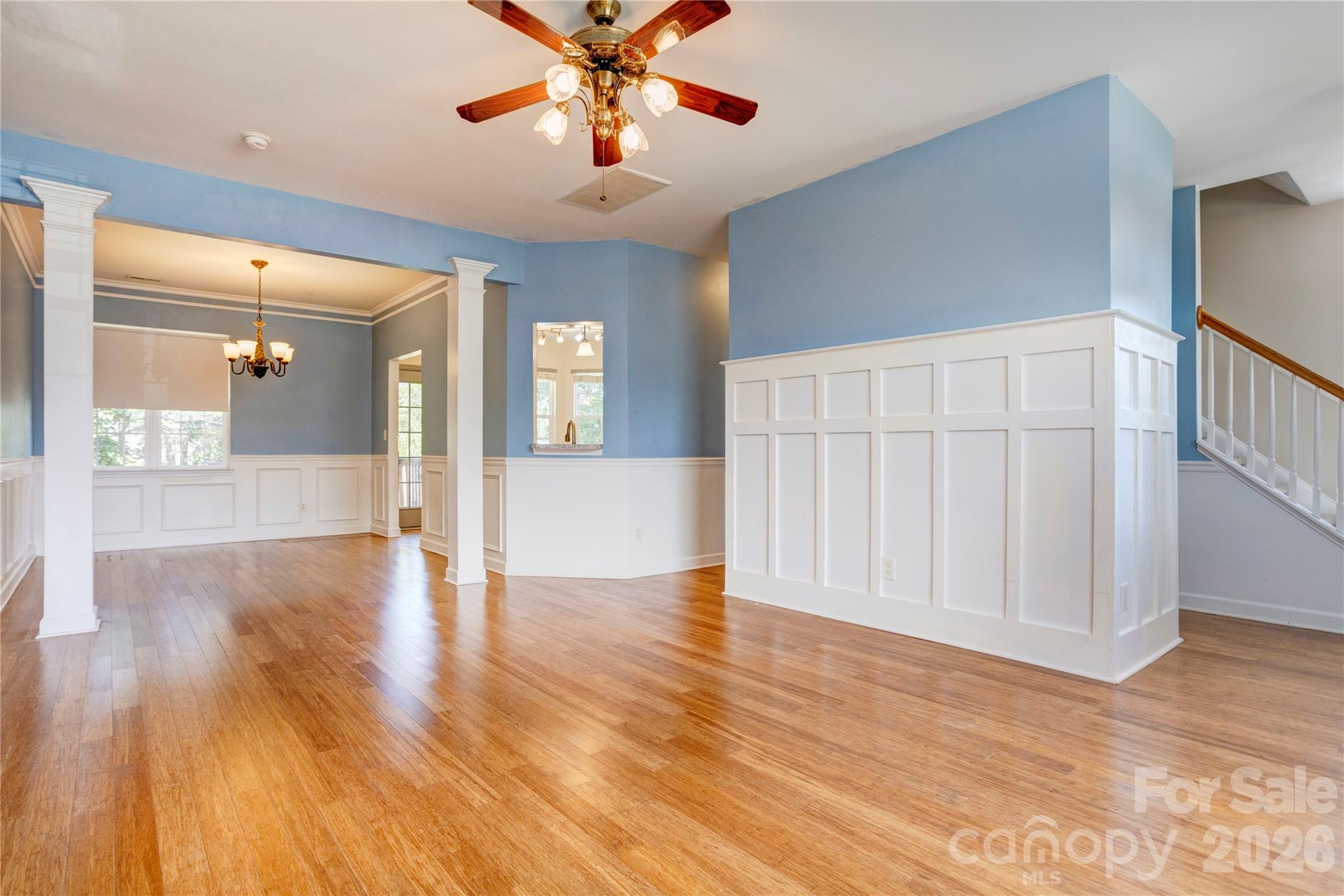 Family room looking to dining room - 4296 Deacon Court SW, Concord