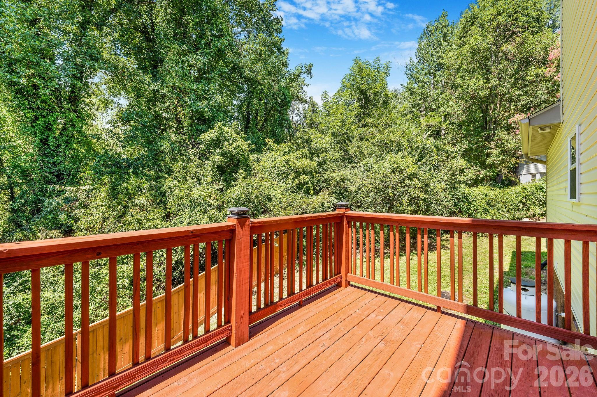 Deck off Kitchen/Dining - 19 Oakcrest Place, Asheville