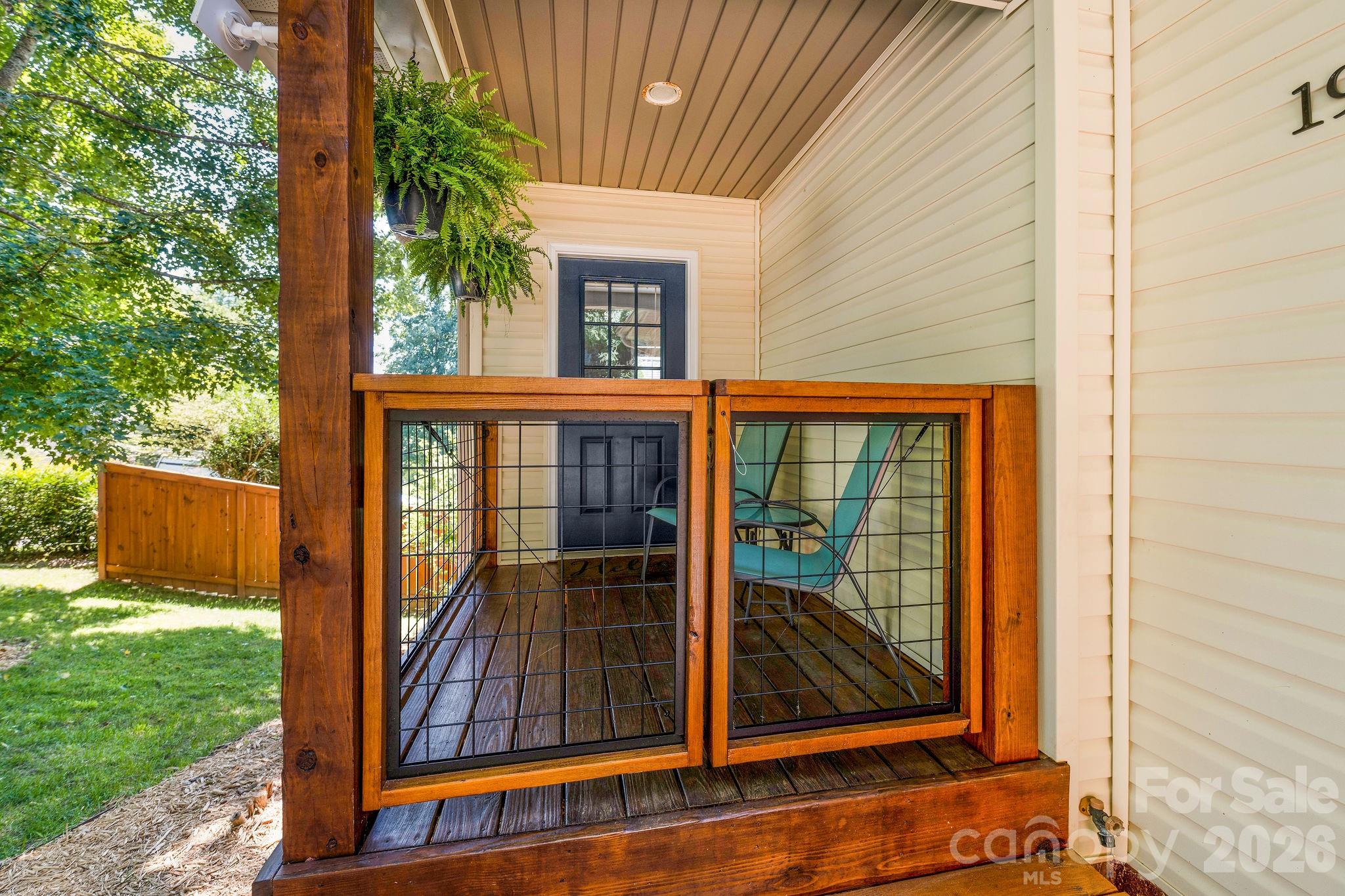 Gated front porch - 19 Oakcrest Place, Asheville