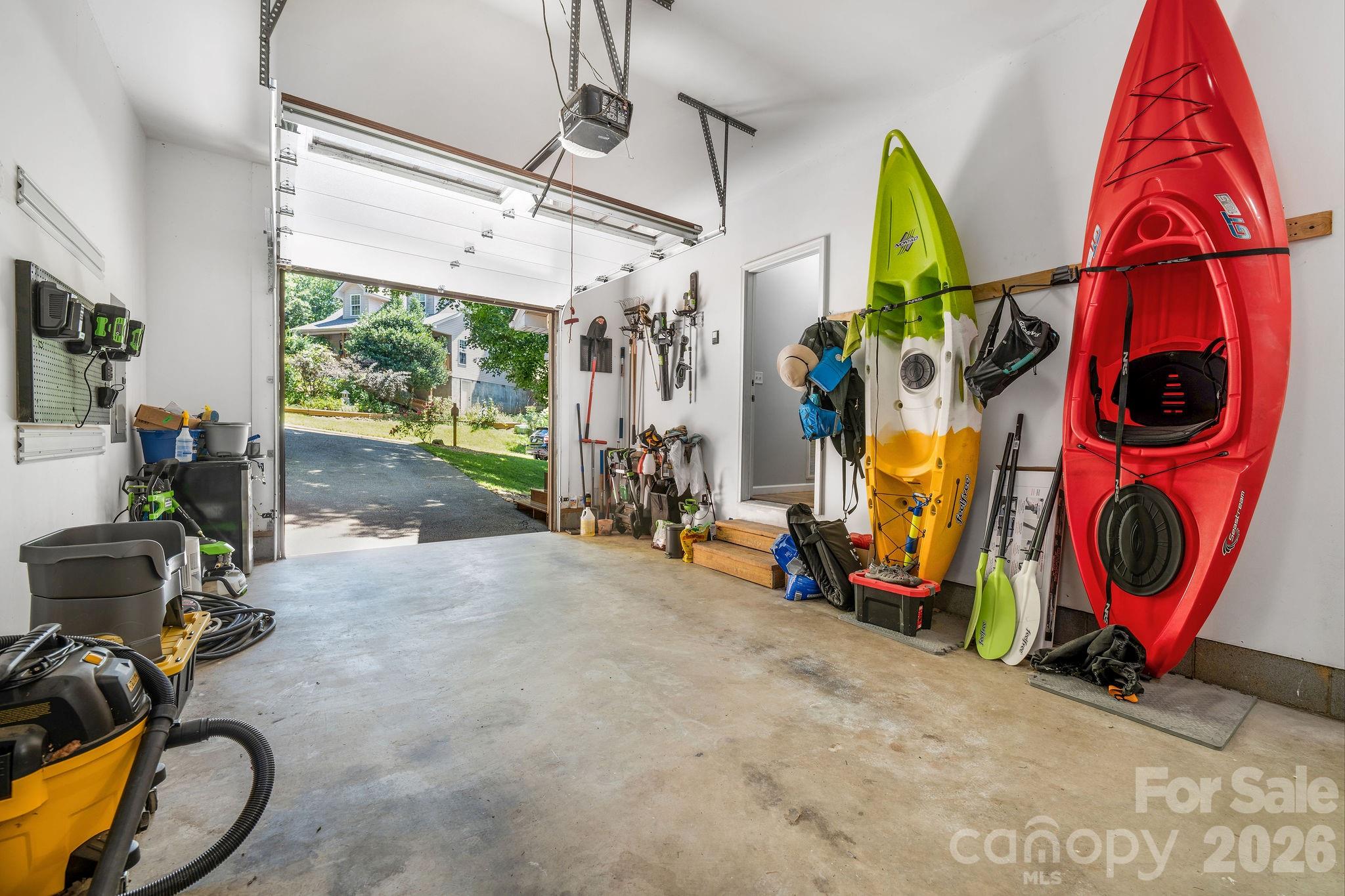 Garage with lots of storage! - 19 Oakcrest Place, Asheville