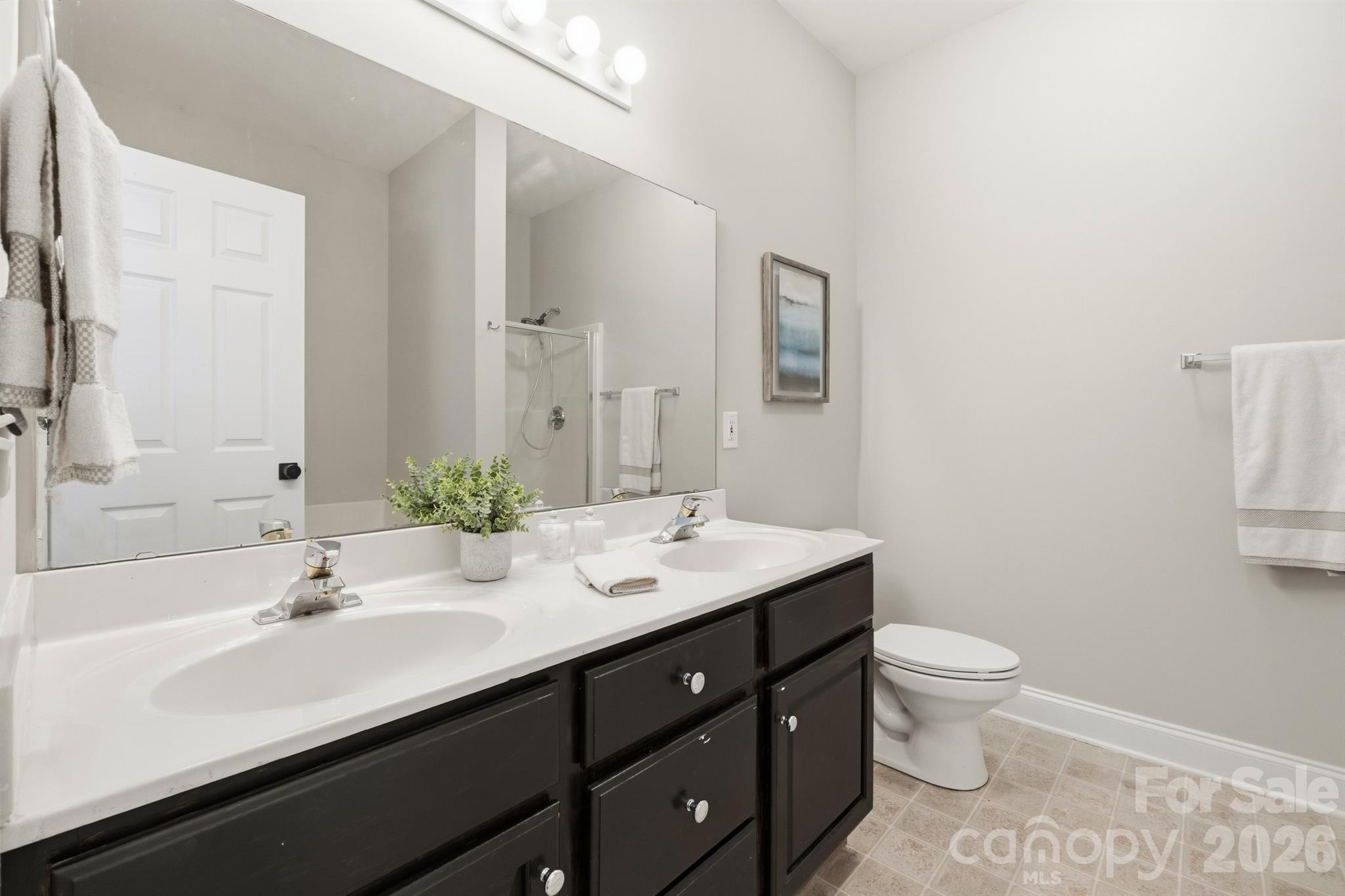 Dula vanities in primary bath - 21246 Hickory Street, Cornelius