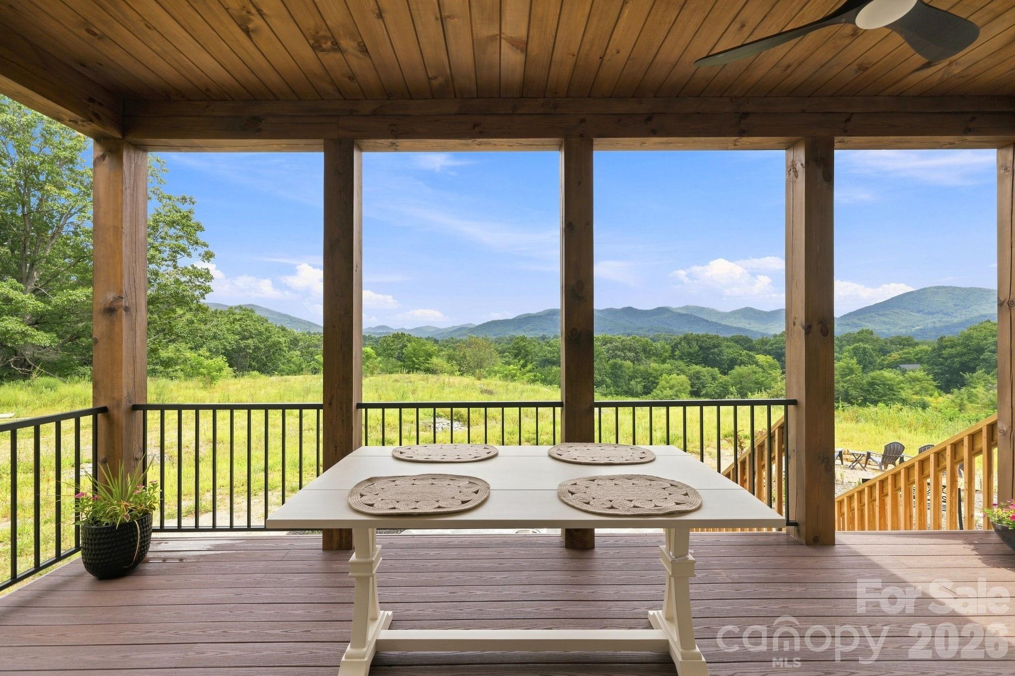 back porch views - 128 Chepstow Place, Black Mountain